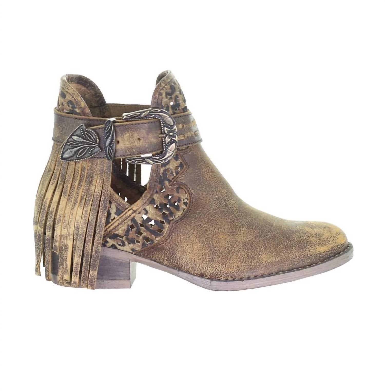 8c4c9290-6312-40a5-a9c8-17b685da2de3-upscale_15k-1500x1500-70 Circle G - Women's Fringe Harness Shortie Boot - Image 1