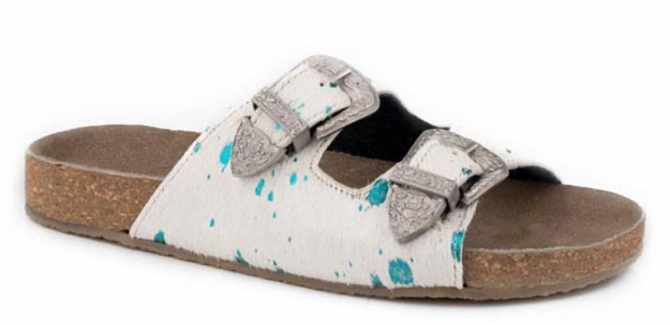 8d69a1ef-1103-433d-b7c0-b5ab55f6b54f-upscale_15k-1500x1500-70 Roper - Women's Desiree Faux Hair-on Buckle Sandal - Image 1