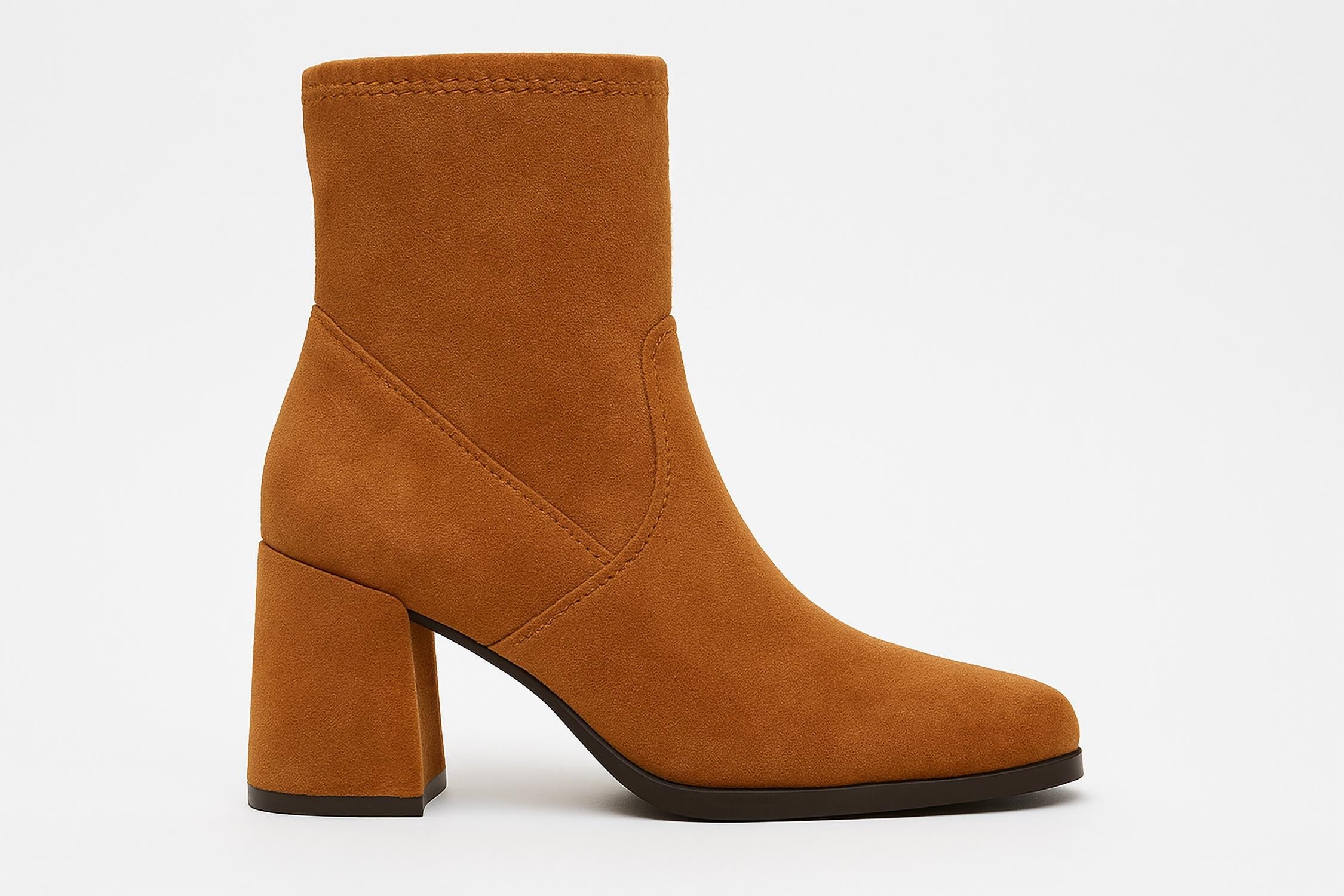8f5eccac-3747-45ec-882d-1d29dfaffbb6-upscale_15k-1500x1500-1 Pierre Dumas - Women's Suede Western Chic Block Heel Ankle Booties - Image 1