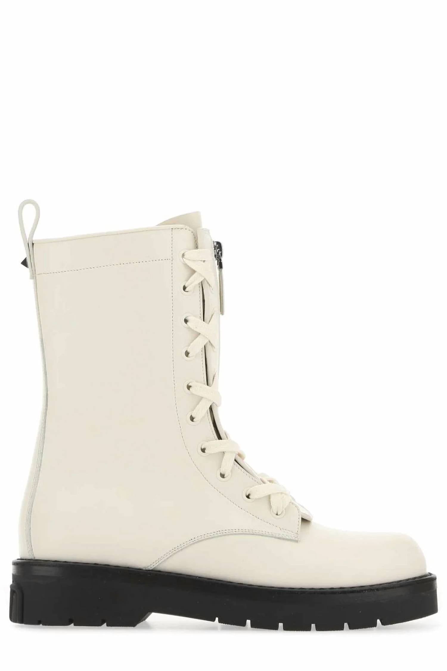 91c50cf2-8181-4e3a-8db0-3d8bdad65362-upscale_15k-1500x1500-70 Valentino Garavani - Women's Rockstud Lace-up Combat Boots - Image 1