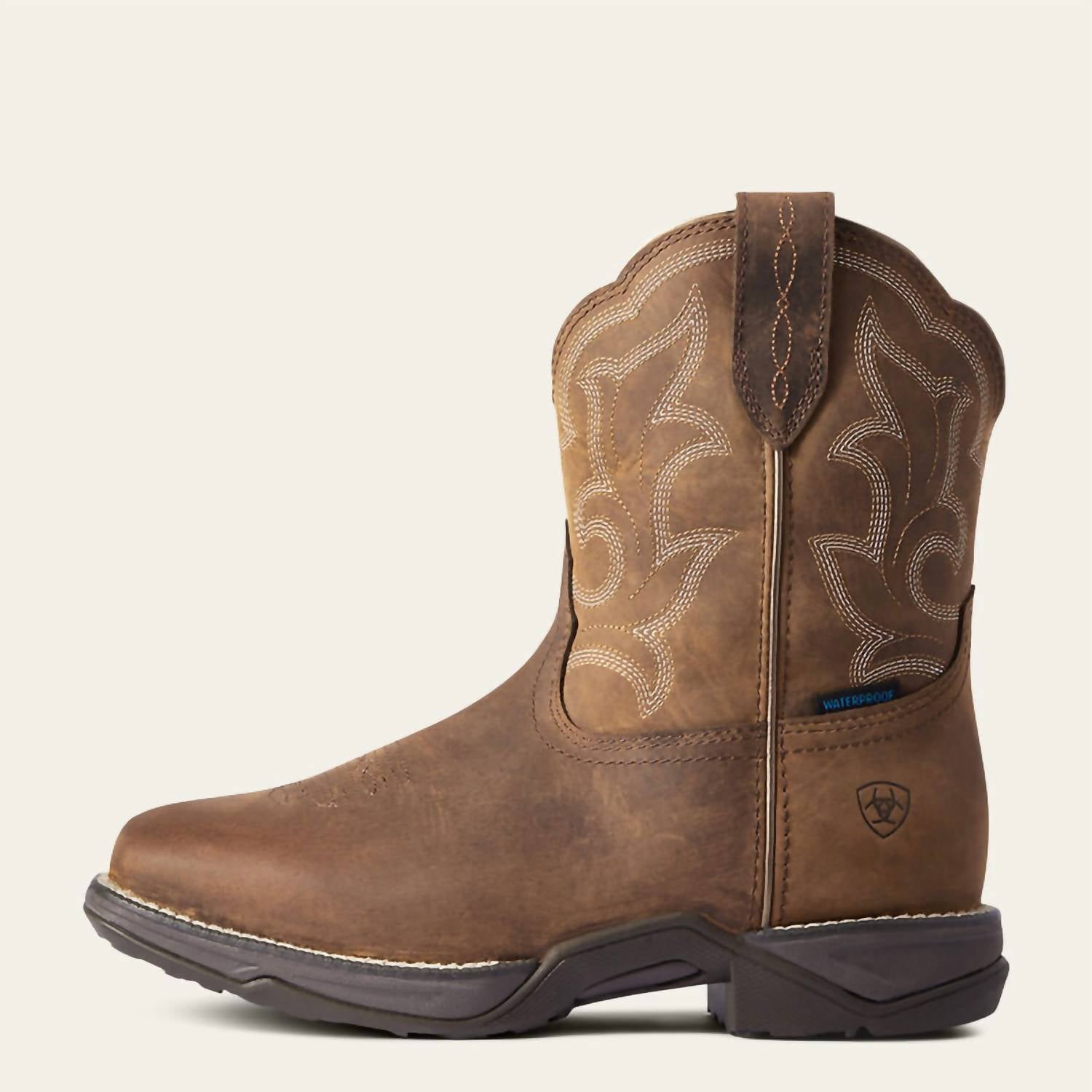 9ffec8e9-20a6-4503-a2fd-e1a9ee274443-upscale_15k-1500x1500-70 Ariat - Women's Anthem Shortie II Waterproof Western Boots - MEDIUM/WIDE - Image 1