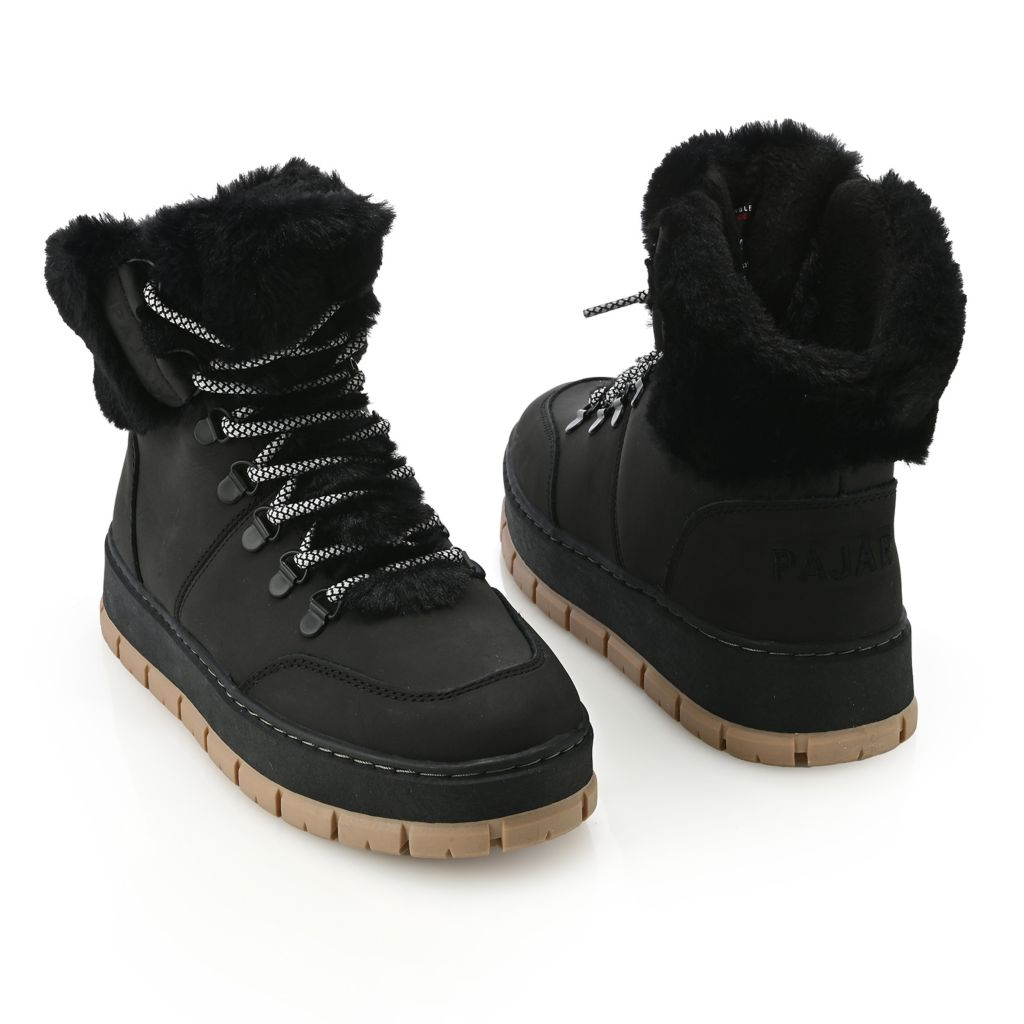 S474089-00003-00009 Pajar Canada Chalet Faux Fur Trimmed Leather Boots - Image 1