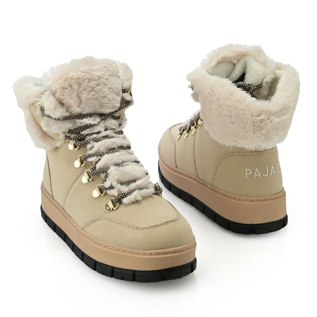S474089-00104-00014 Pajar Canada Chalet Faux Fur Trimmed Leather Boots - Image 1