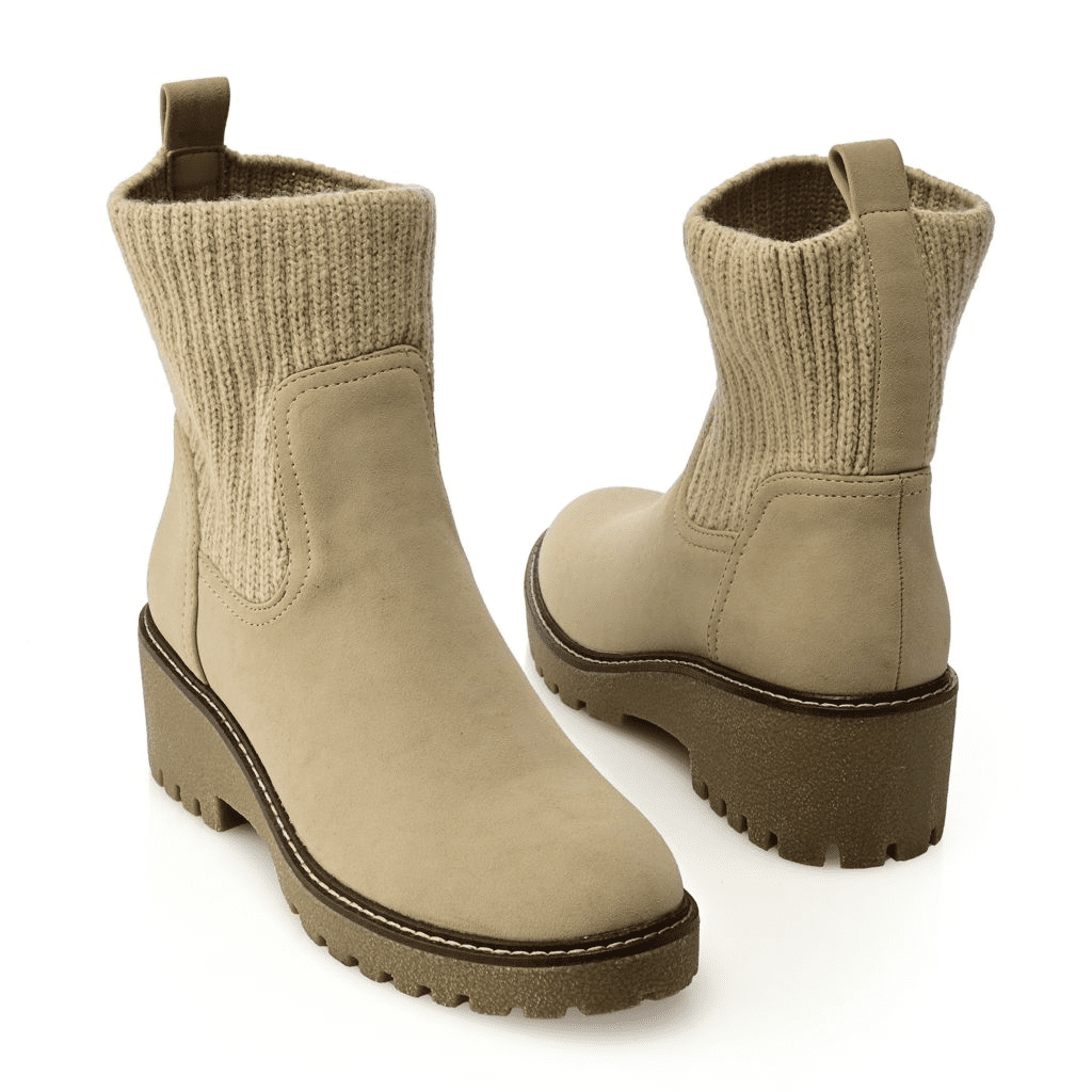 S474947-00104-00011 MIA Kara Sweater Knit Detailed Ankle Boots - Image 1