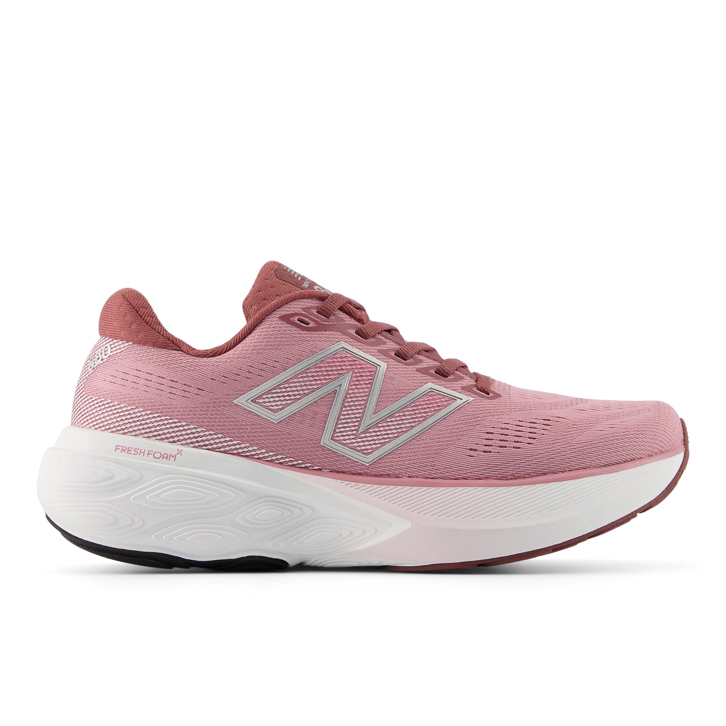 W880Q15_2-1 Women's Fresh Foam X 880v15 (Q -Washed Burgundy/Pink Taffy/Silver Metallic) - Image 1