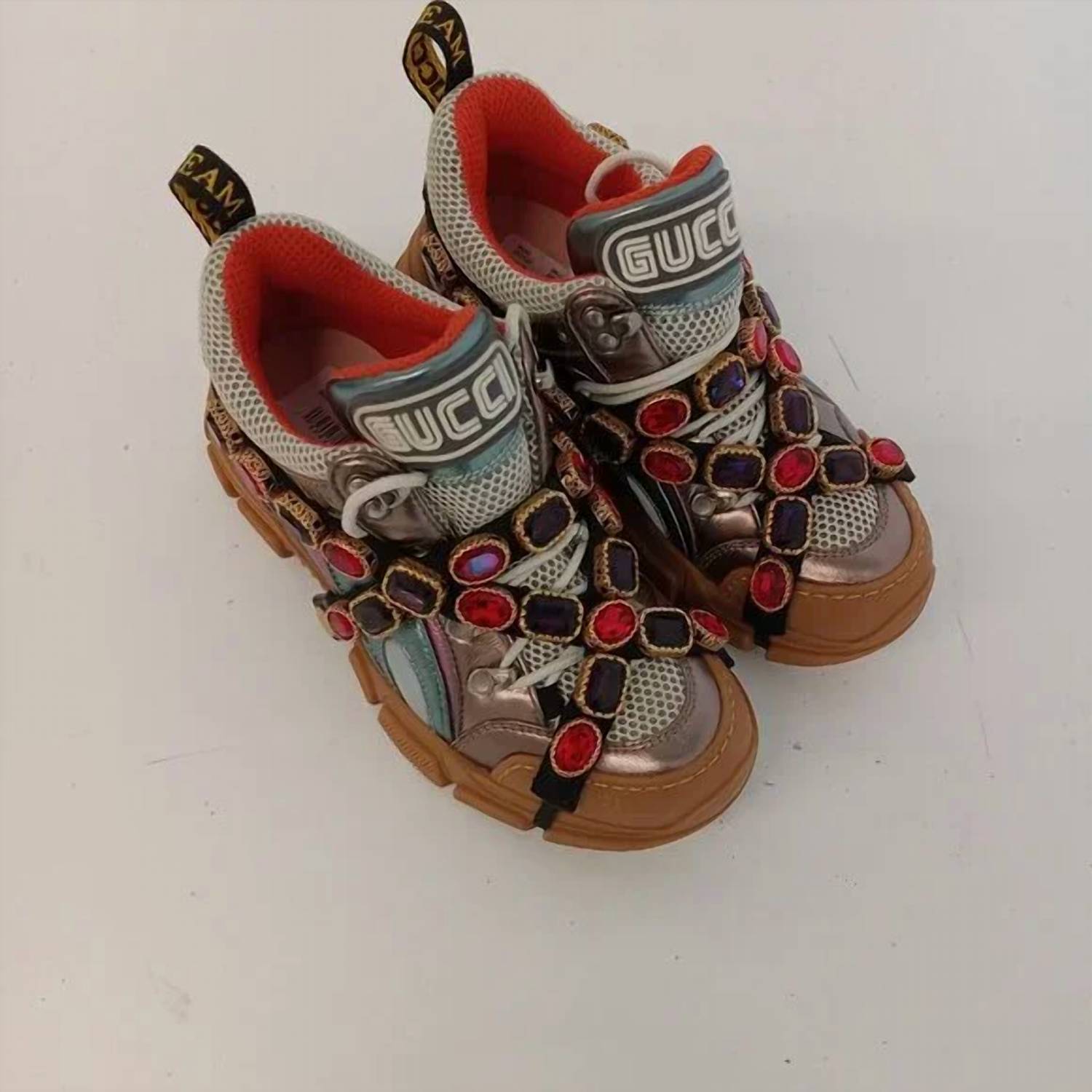 a75a8453-85bc-4125-80b1-b2344fc55447-upscale_15k-1500x1500-70 Gucci - Women's Flashtrek Sneakers With Crystals - Image 1