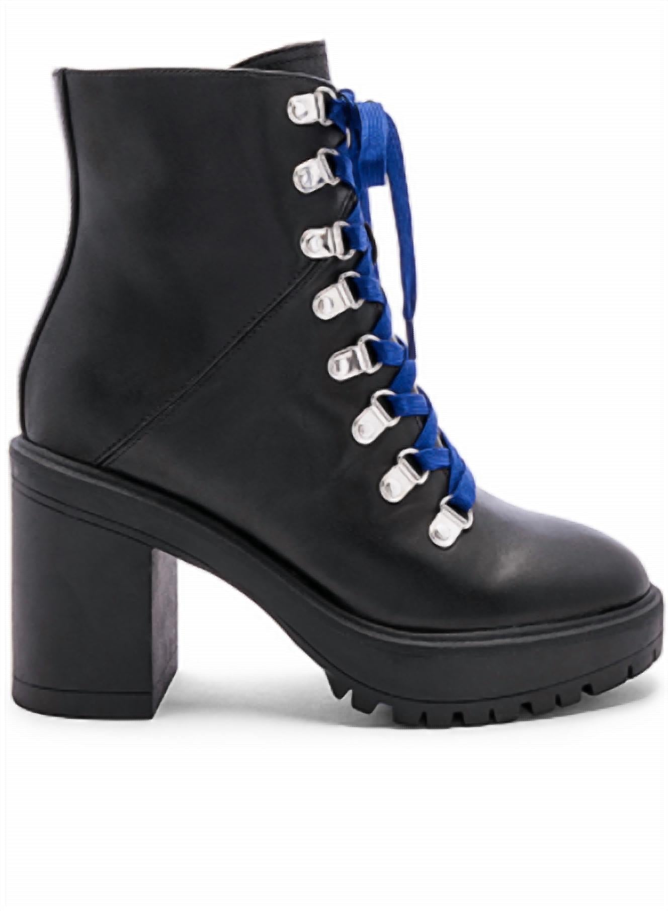 a7d83b44-d0b1-4e5b-b4e2-320236bdbe32-upscale_15k-1500x1500-1 Steve Madden - Women's Leather Stacked Heel Platform Hiker Lace Up Side Zip Bootie - Image 1