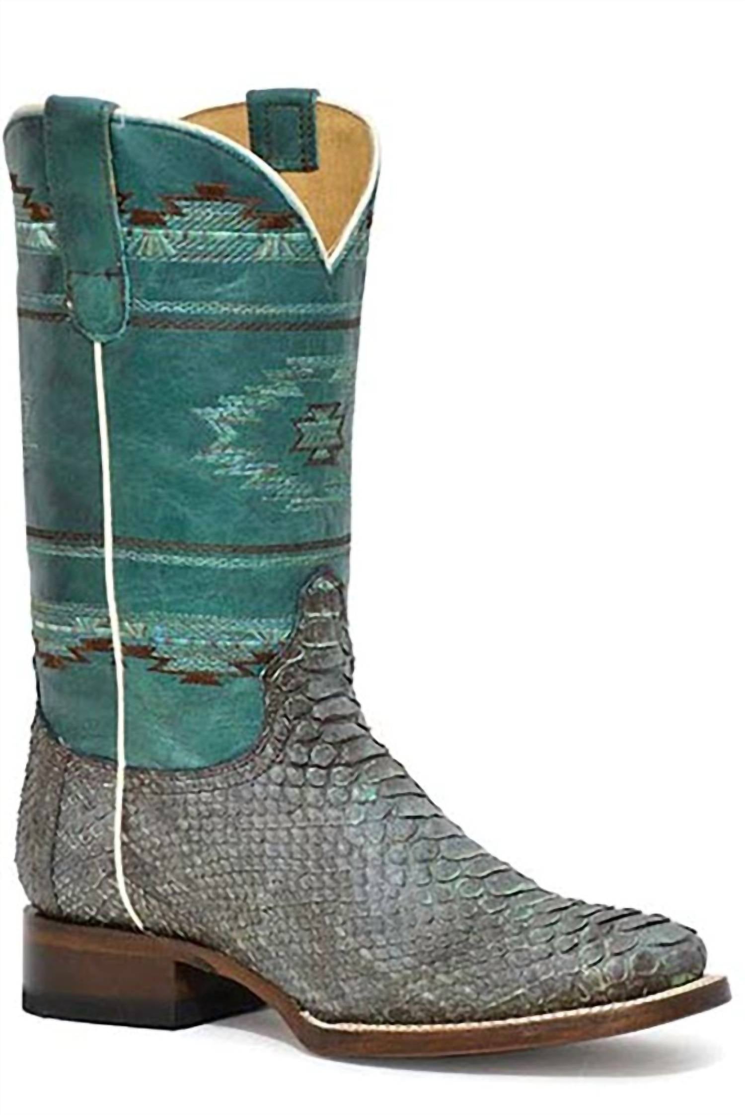 b885266d-4b38-43ad-a98f-cceb8e3c6165-upscale_15k-1500x1500-70 Roper - Women's Hybred Exotic Python Oakley Sole Boot - Image 1