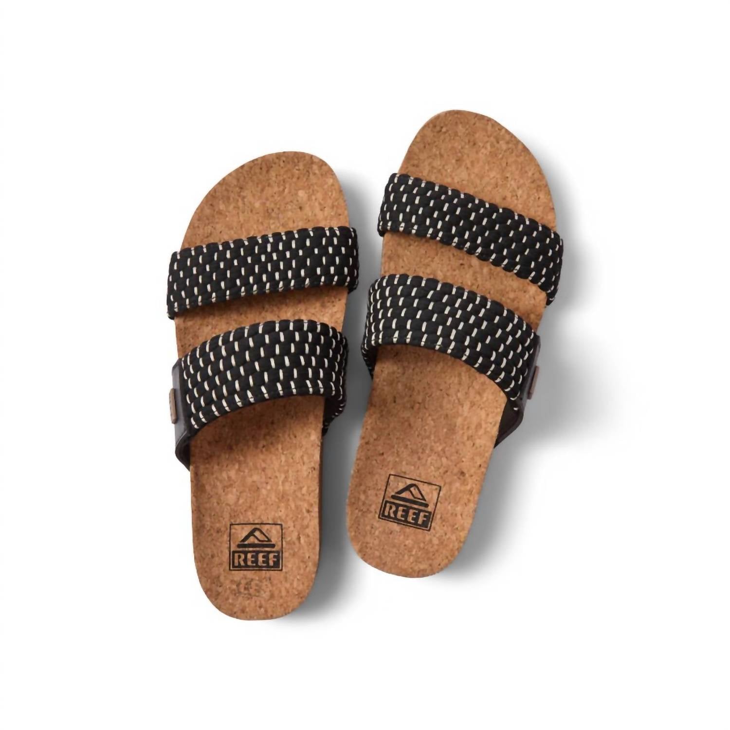 d42e5b80-723c-469d-89a2-5bc73ce3fbcb-upscale_15k-1500x1500-70 Reef - Women's Cushion Vista Black Textile Sandals - Image 1