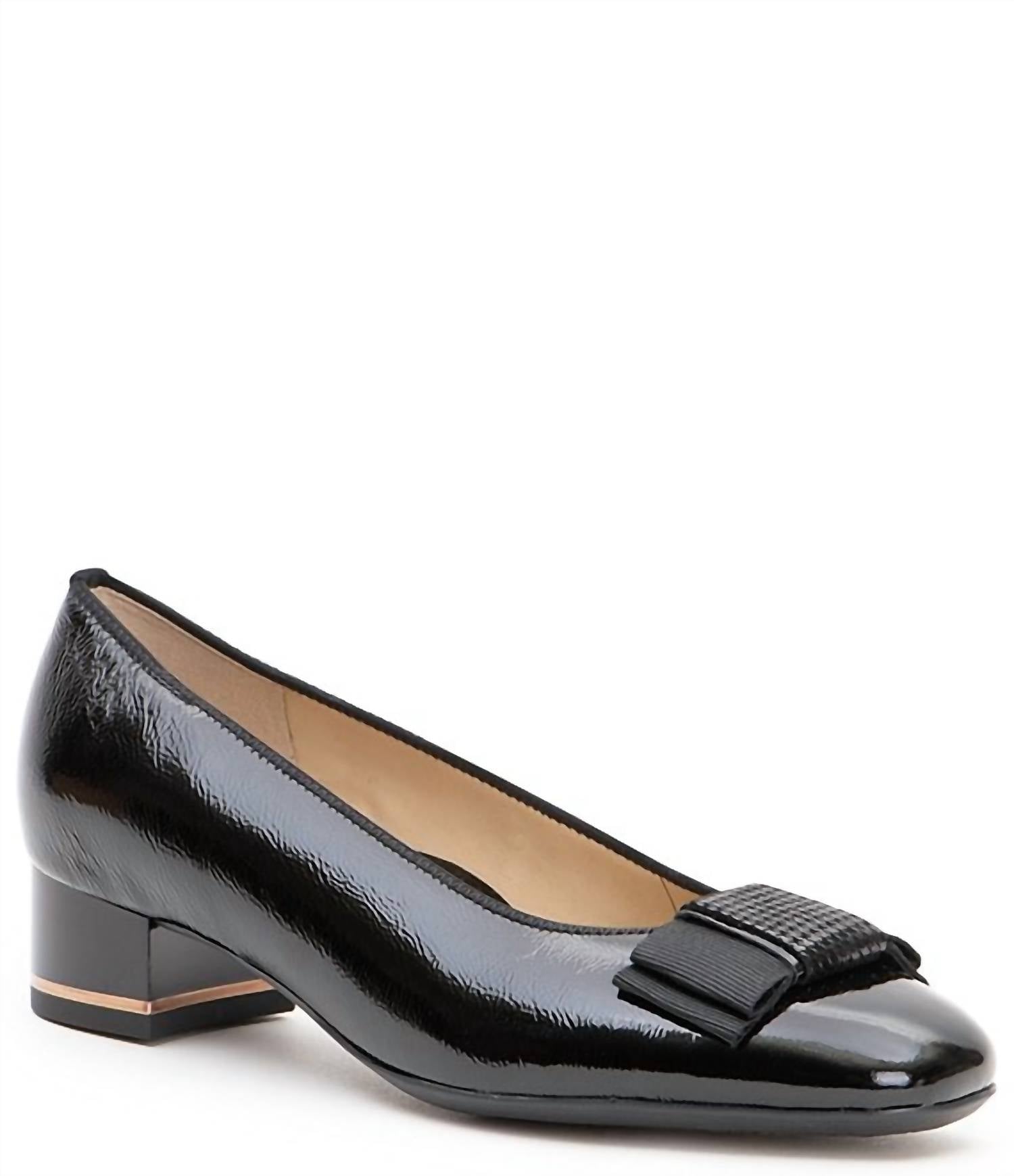 e63922ef-8101-4adb-86b9-f26ae97a62f7-upscale_15k-1500x1500-70 Ara - Women Garnet Crinkle Patent Leather Bow Pumps - Image 1