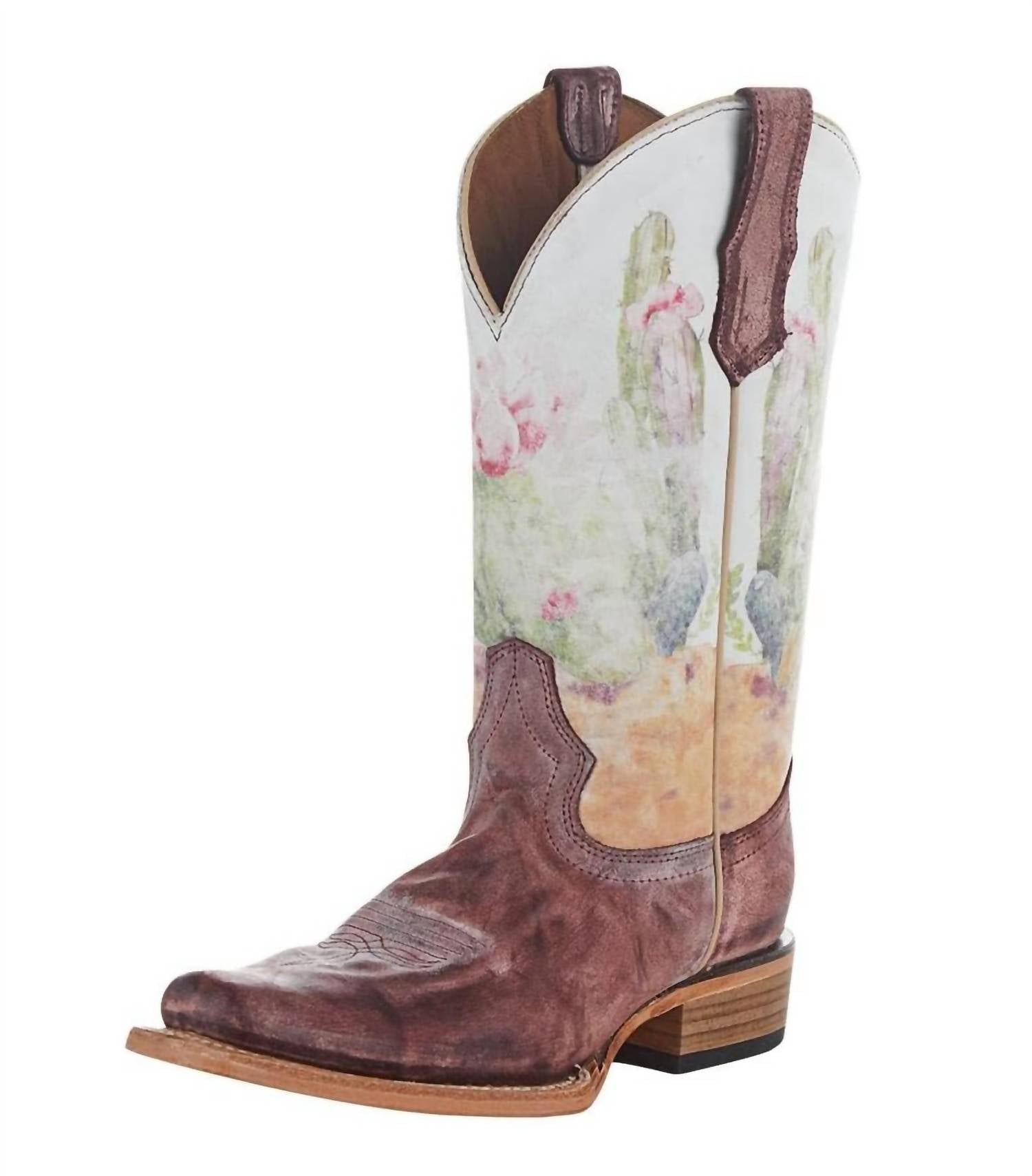 e999f7f6-62e4-4e2e-93cf-ff34b8d313d9-upscale_15k-1500x1500-70 Circle G - Women's Desert Stamp Square Toe Boot - Image 1