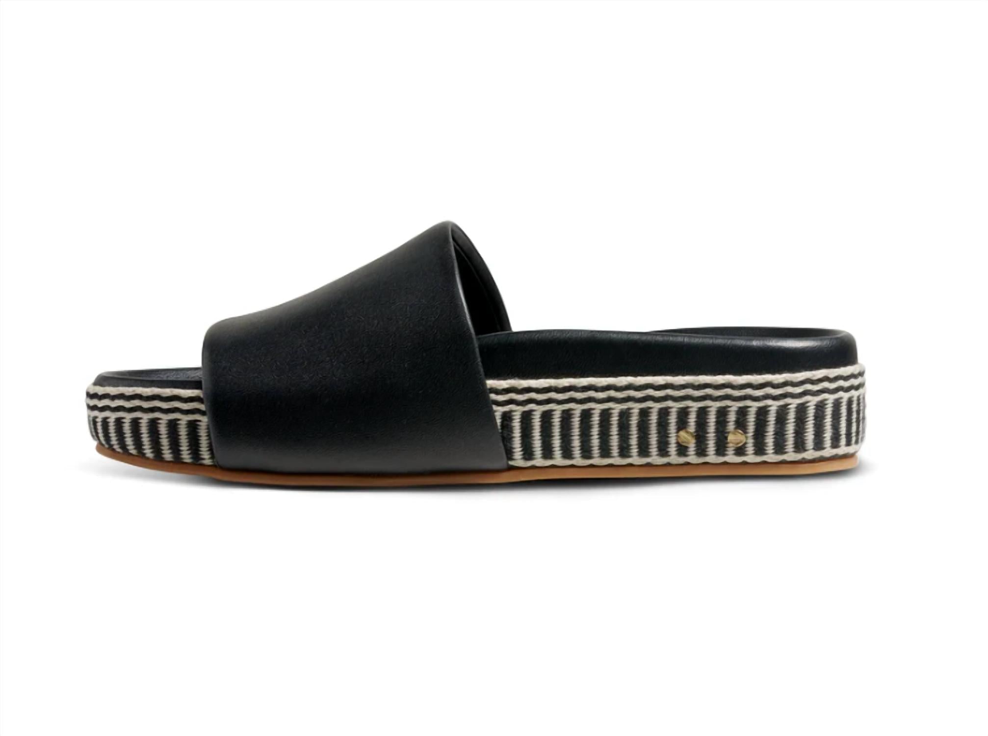 ec3a3b00-18e1-40b0-9d7d-3b73966afa1a-upscale_15k-1500x1500-1 Beek - Women's Pelican Textile Leather Platform Sandal - Image 1