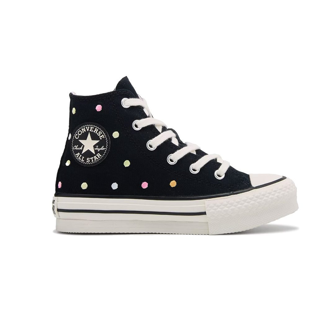 Converse-Kids_-_Preschool_-Chunk-Taylor-All-Star-Eva-Lift-High-Top-Shoes-_A12609C_-01_3e877dd2-ac8f-4dff-832f-925d1001ba68 Converse - Kids' (Preschool) Chuck Taylor All Star Lift Embroidered Polka Dots High Top Shoes (A12609C) - Image 1