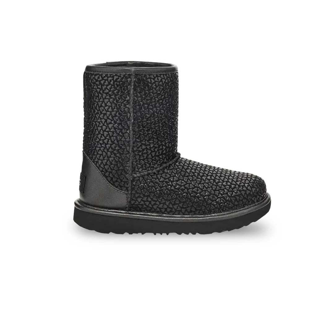 UGG_-Kids_-_Infant-_-Preschool_-Classic-II-Gel-Hearts-Boots-_1143730T-BLK_1 UGG - Kids' (Infant) Classic II Gel Hearts Boots (1143730T-BLK) - Image 1