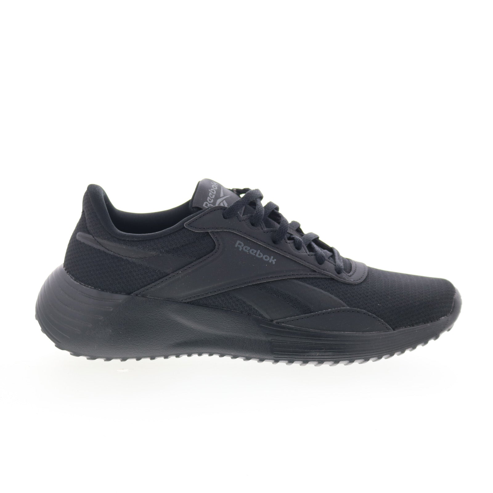 100074894_reebok_lite_4_cblack_purg_01_f68c26e1-4889-470c-b0f8-50c6fb2f5bb0 Reebok Lite 4 Mens Black Mesh Lace Up Sneakers Lifestyle Shoes - Image 1