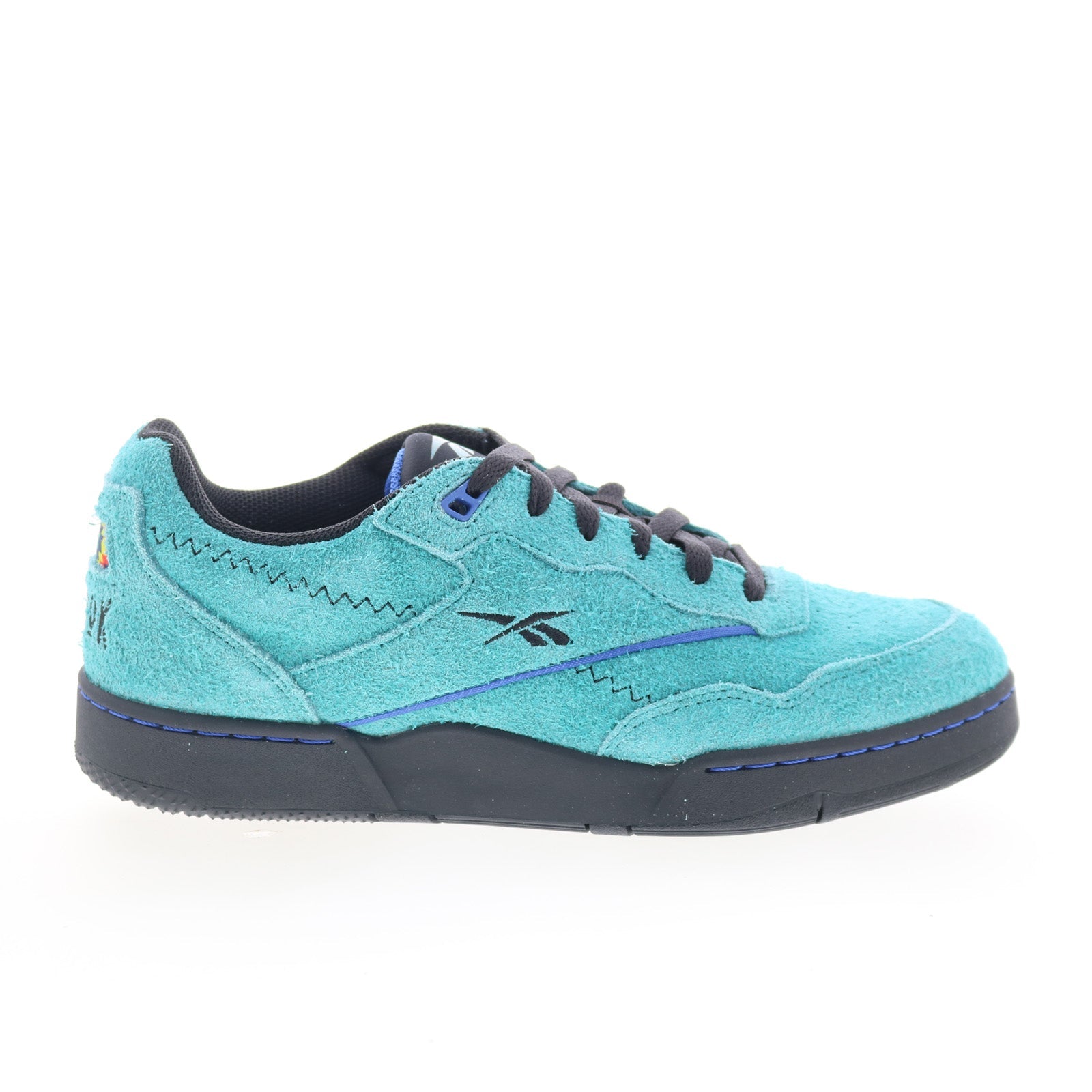 100208274_bb_4000_ii_teal_black_blue_01_36bd7816-385a-4fad-90dd-4480b1afd608 Reebok BB 4000 II Mens Green Suede Lace Up Lifestyle Sneakers Shoes - Image 1