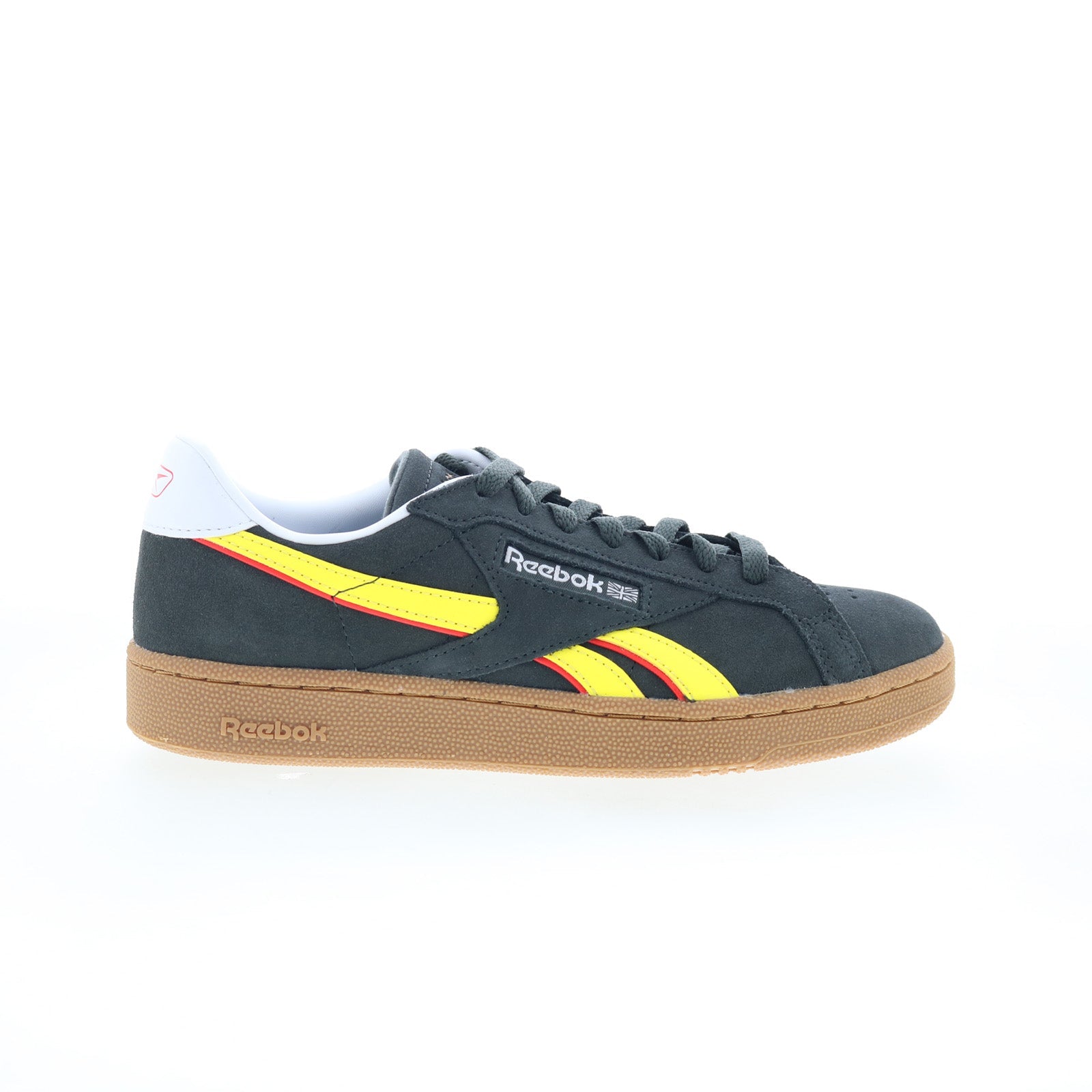 100209036_club_c_grounds_uk_black_yel_gum_01_9298d0a0-c5e6-492f-9393-42b8ba683274 Reebok Club C Grounds UK 100209036 Mens Black Lifestyle Sneakers Shoes - Image 1