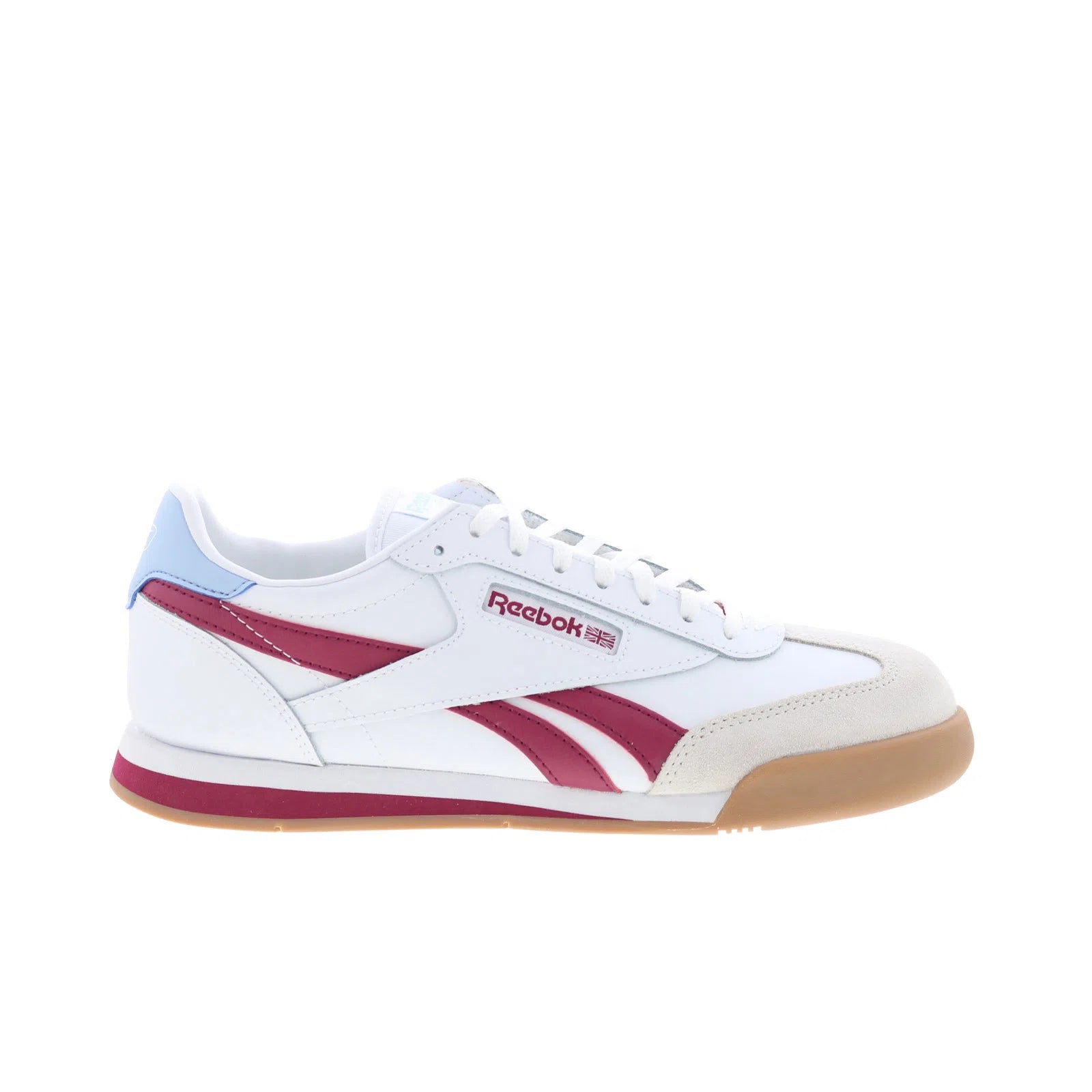 100209321_campio_xt_white_berry_blue_reshoot_01 Reebok Campio XT 100209321 Mens White Leather Lifestyle Sneakers Shoes - Image 1