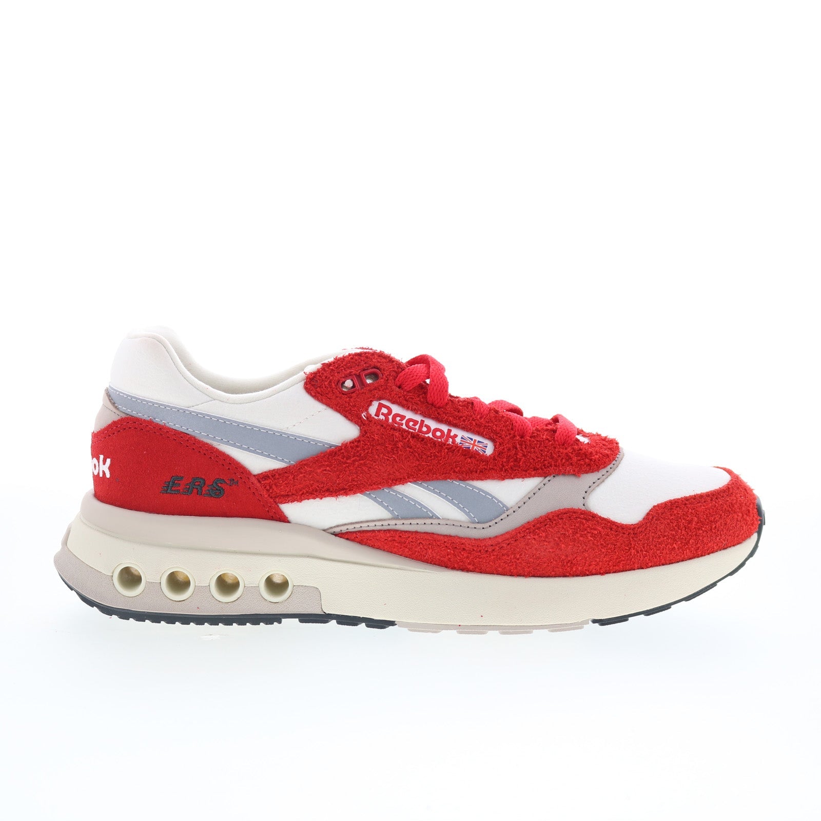 100211663_ers_world_red_grey_white_01_1ef647a8-b483-4bbf-9def-4d958cef69ad Reebok ERS World Mens Red Suede Lace Up Lifestyle Sneakers Shoes - Image 1