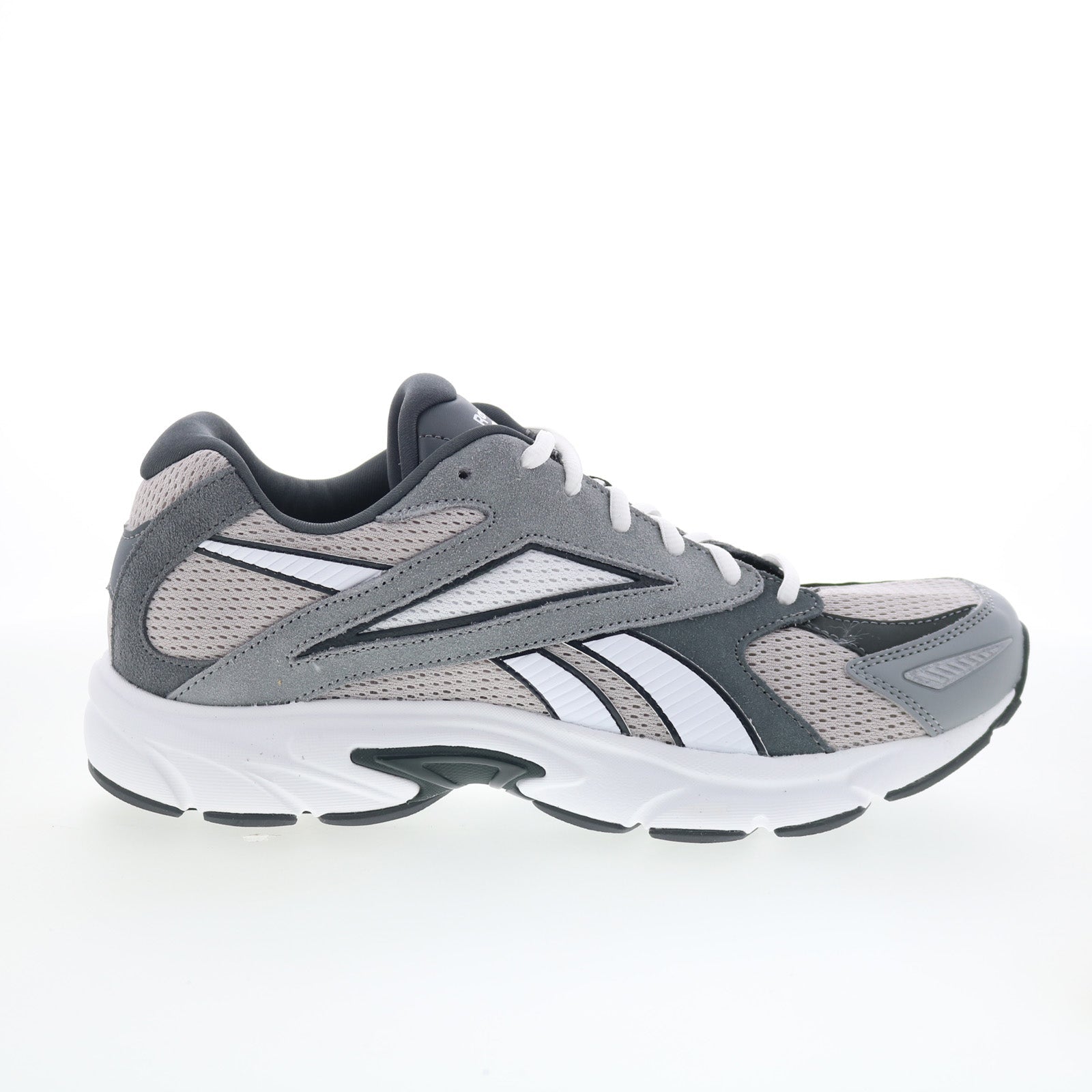 100220528_reebok_road_prime_grey_grey5_grey6_01_eec335b3-29e8-4290-b2c6-8a062638ece0 Reebok Road Prime Mens Gray Suede Lace Up Lifestyle Sneakers Shoes - Image 1