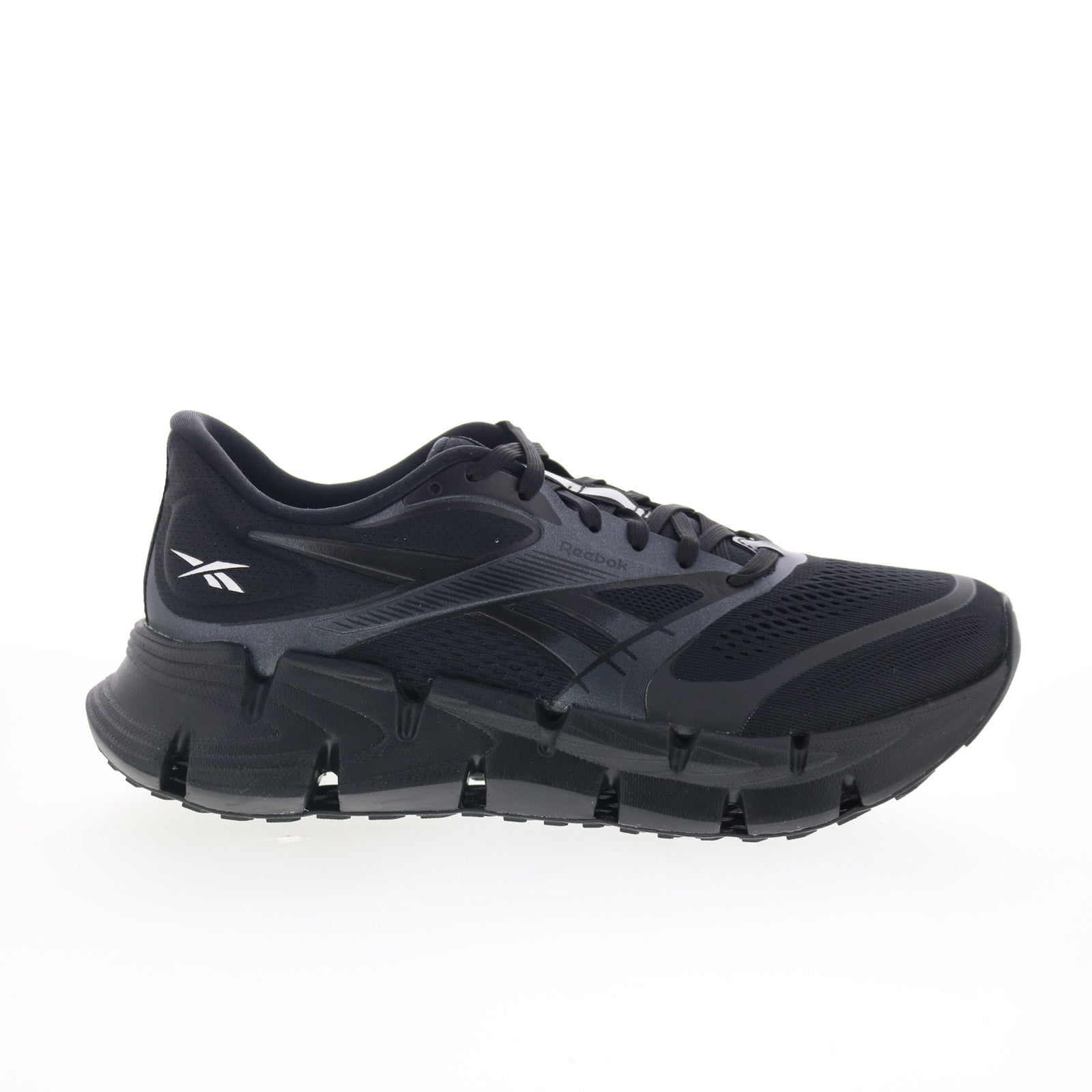 100239442_floatzig_2_black_black_black_01_c2739ee1-bba4-453f-b379-4f9edb8e6b90 Reebok Floatzig 2 Mens Black Mesh Lace Up Athletic Running Shoes - Image 1