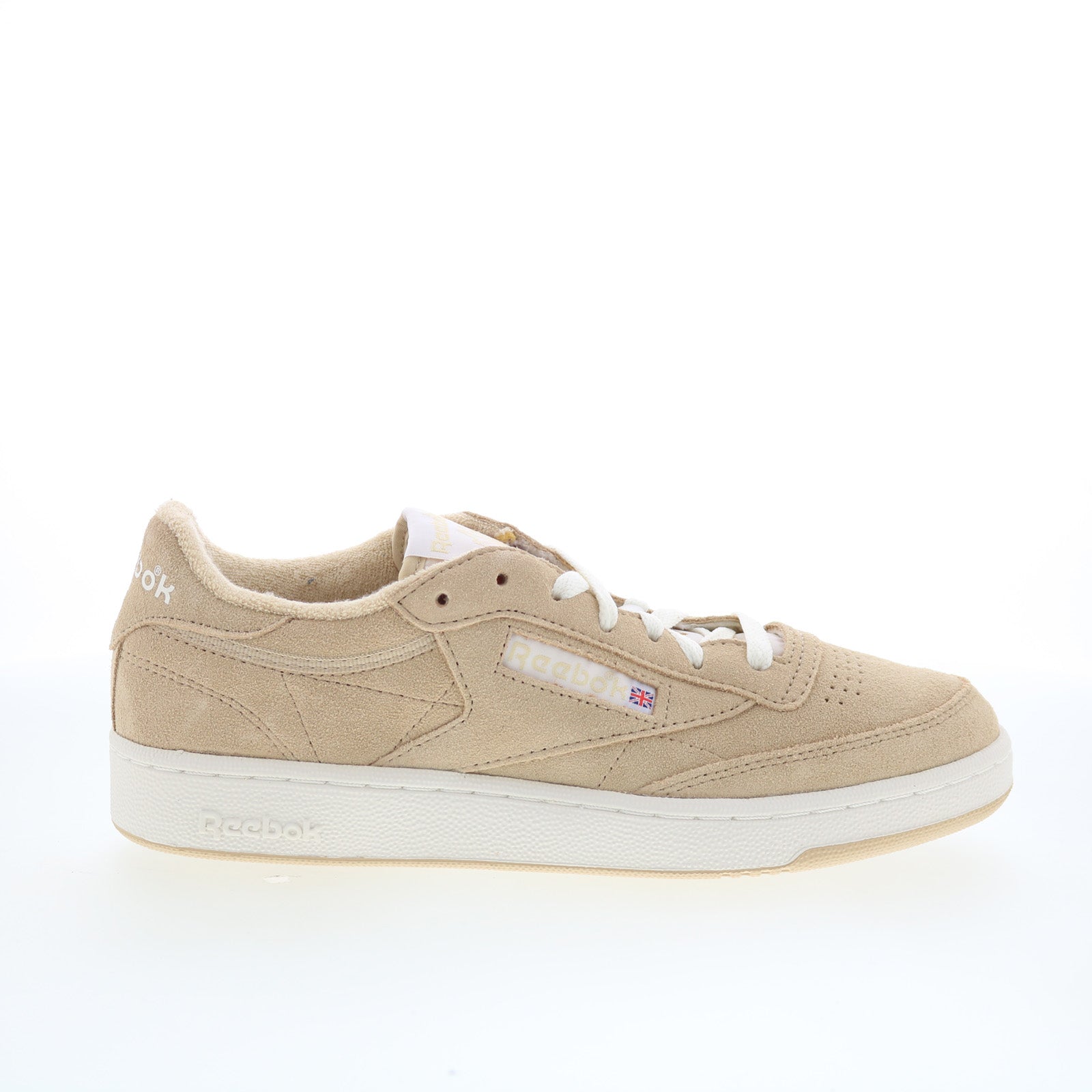 Reebok Club C 85 Vintage Mens Beige Leather Lifestyle Sneakers Shoes - Image 1
