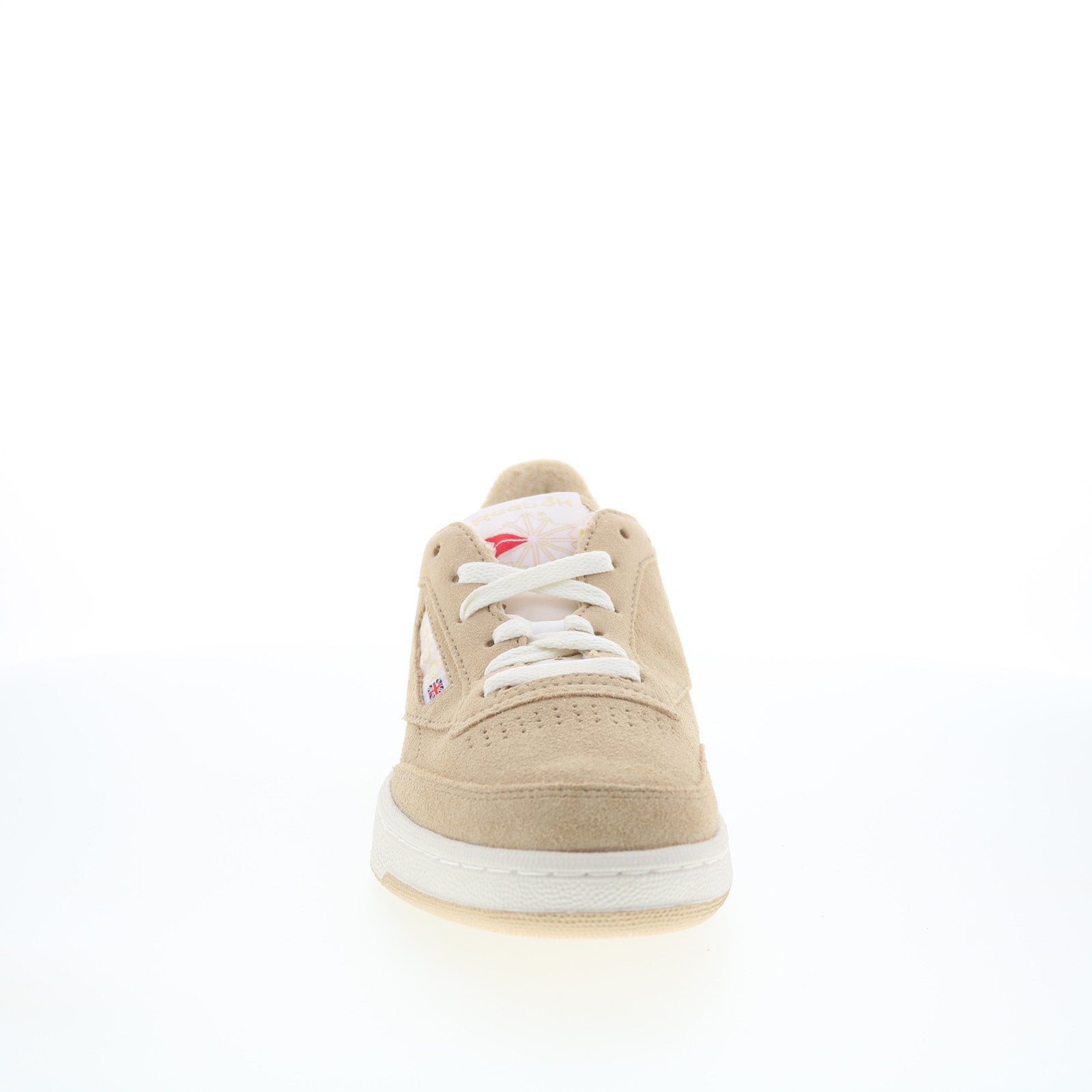 Reebok Club C 85 Vintage Mens Beige Leather Lifestyle Sneakers Shoes - Image 3