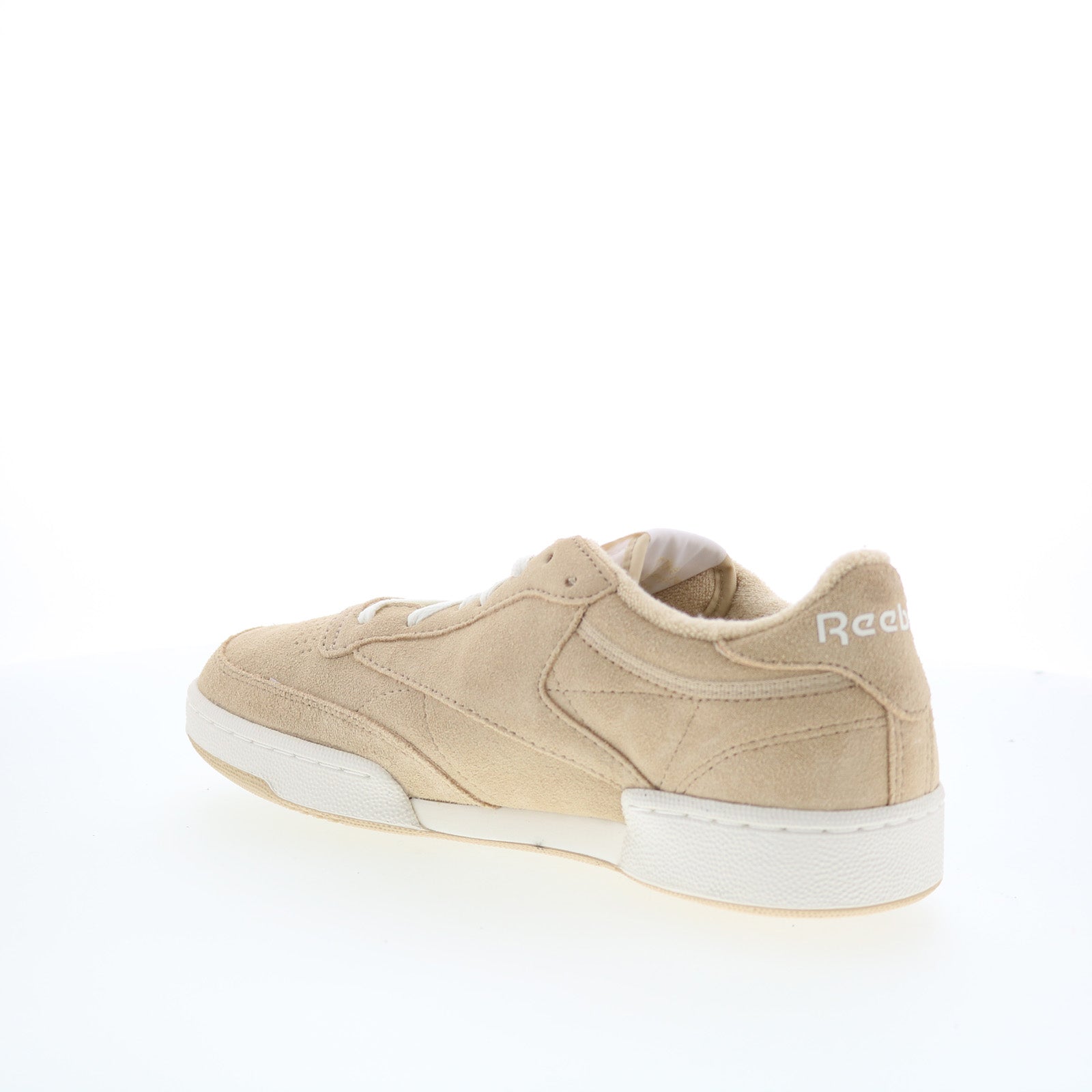 Reebok Club C 85 Vintage Mens Beige Leather Lifestyle Sneakers Shoes - Image 6