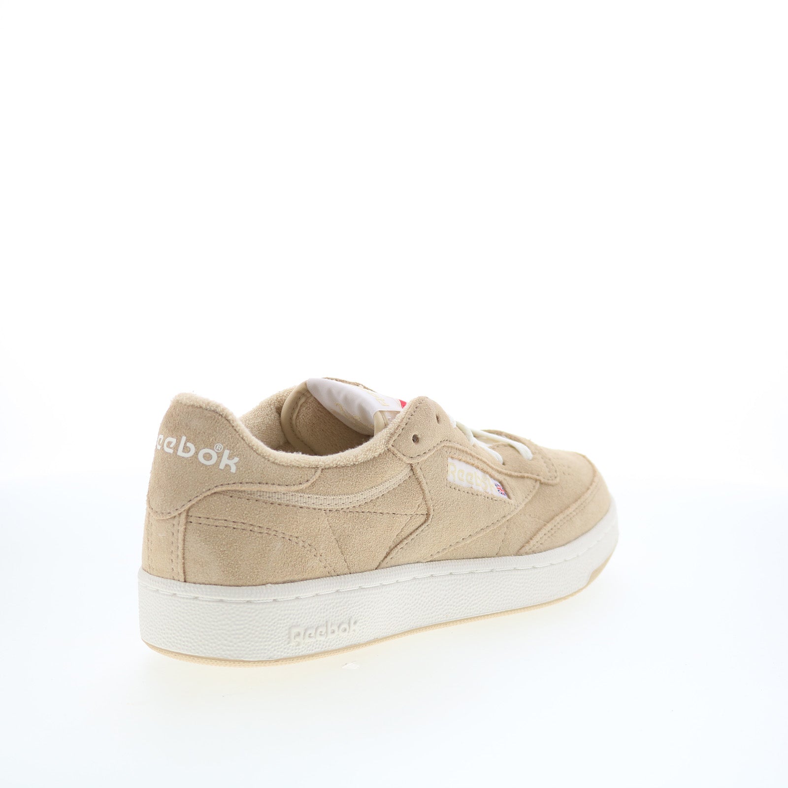 Reebok Club C 85 Vintage Mens Beige Leather Lifestyle Sneakers Shoes - Image 8