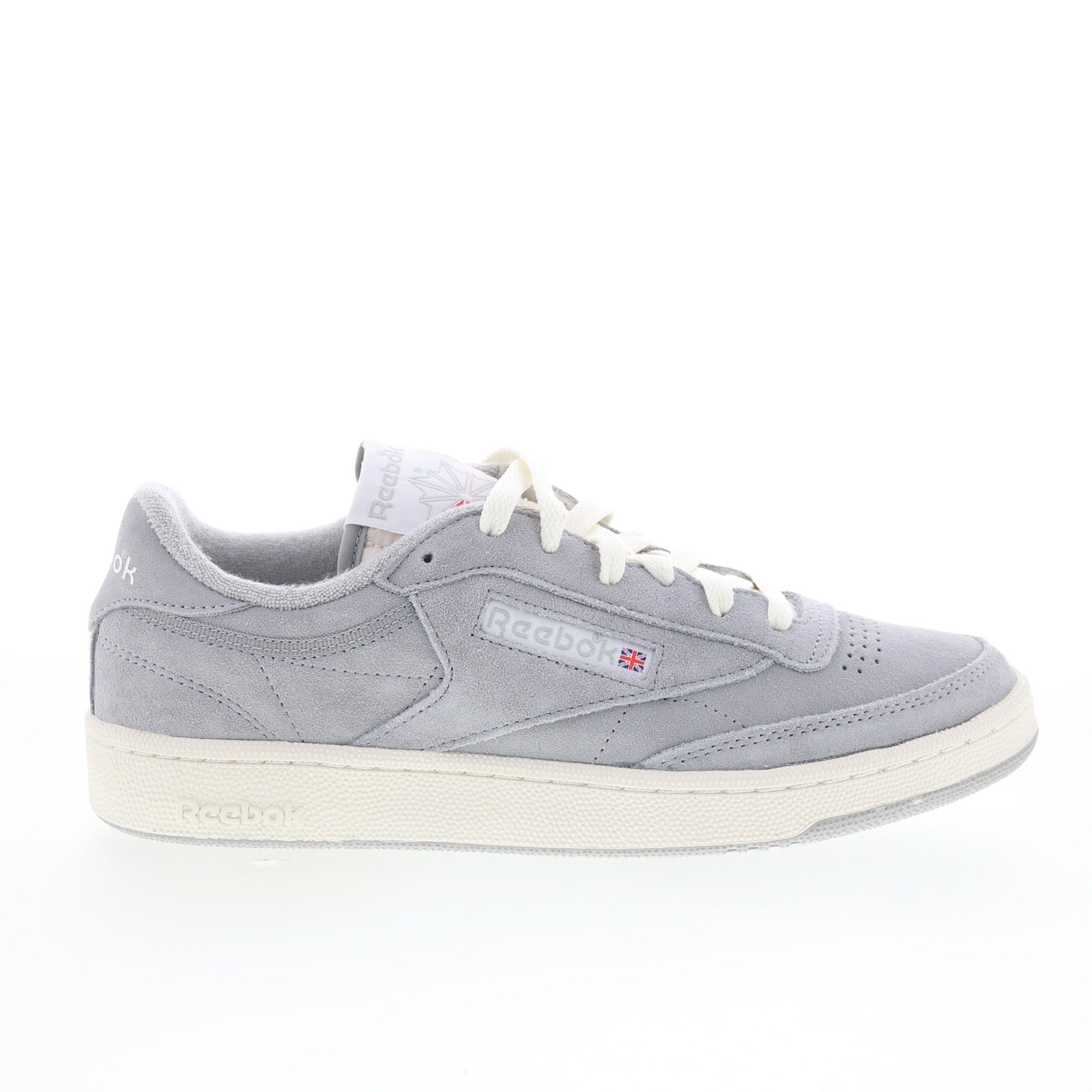 100259697_club_c_85_vintage_grey2_grey2_chalk_01_d323097b-3536-40c6-a47f-ca6fefa2a707 Reebok Club C 85 Vintage Mens Gray Leather Lace Up Lifestyle Sneakers Shoes - Image 1