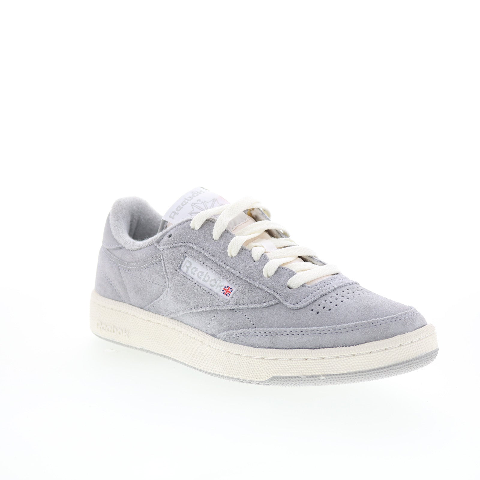 Reebok Club C 85 Vintage Mens Gray Leather Lace Up Lifestyle Sneakers Shoes - Image 2