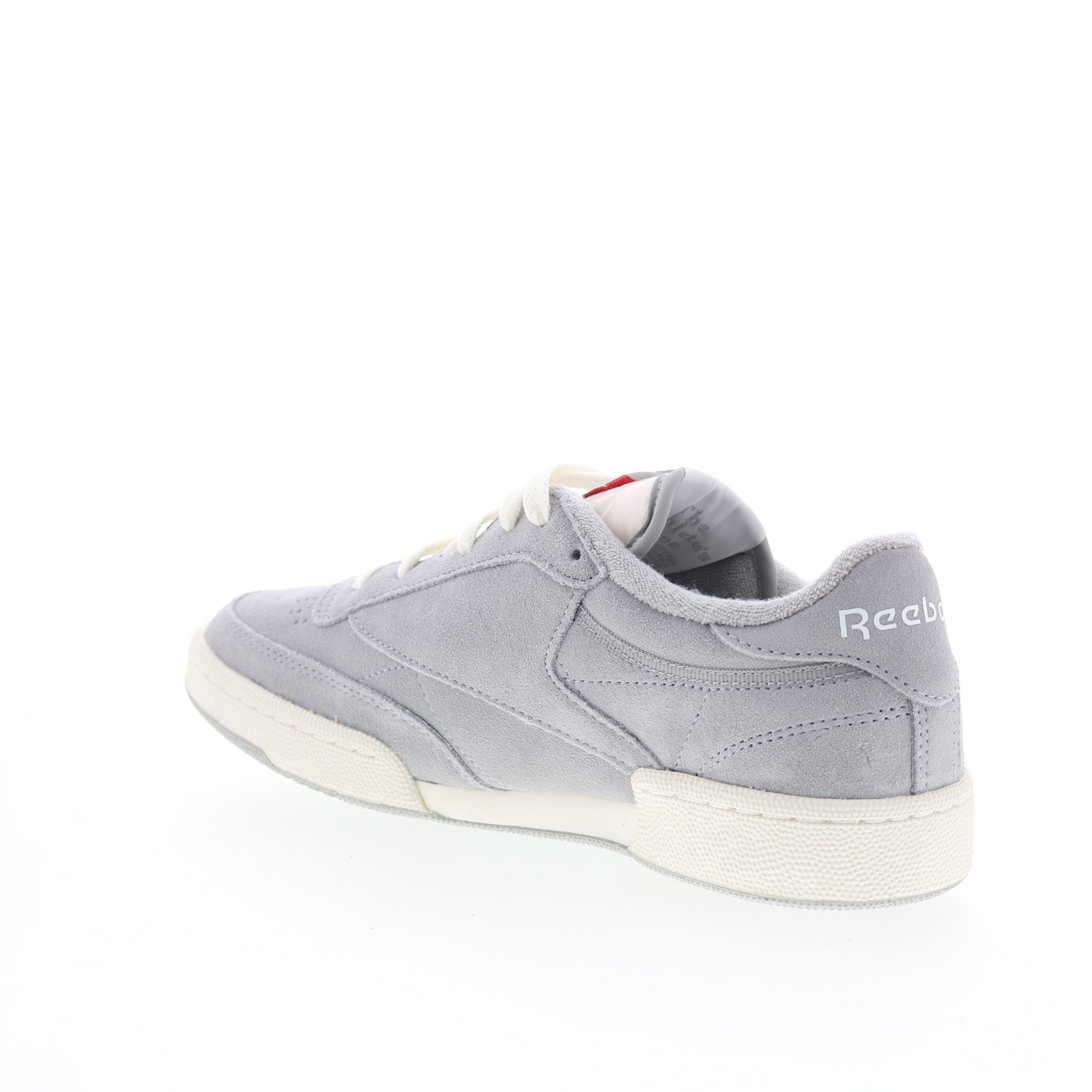 Reebok Club C 85 Vintage Mens Gray Leather Lace Up Lifestyle Sneakers Shoes - Image 6
