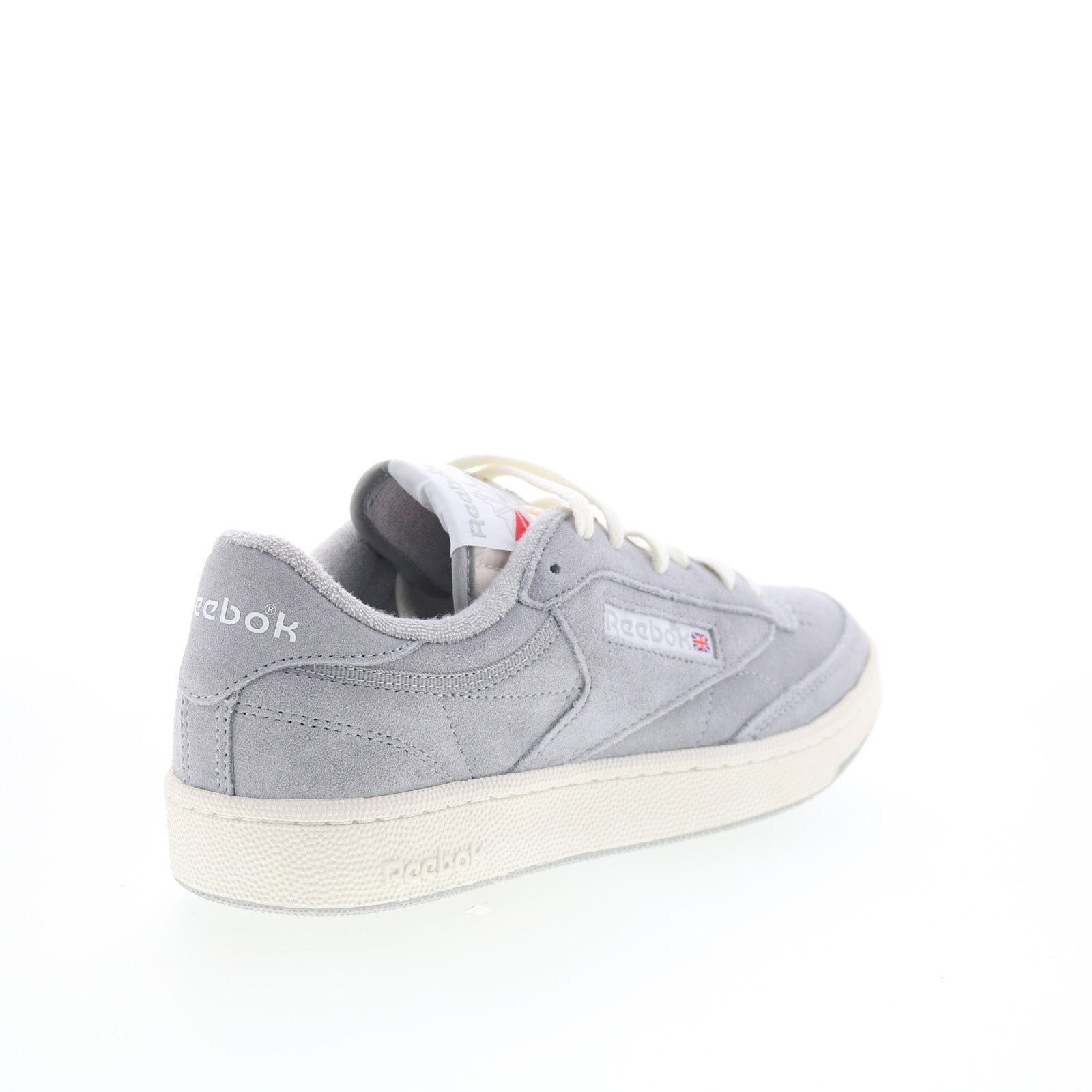 Reebok Club C 85 Vintage Mens Gray Leather Lace Up Lifestyle Sneakers Shoes - Image 8