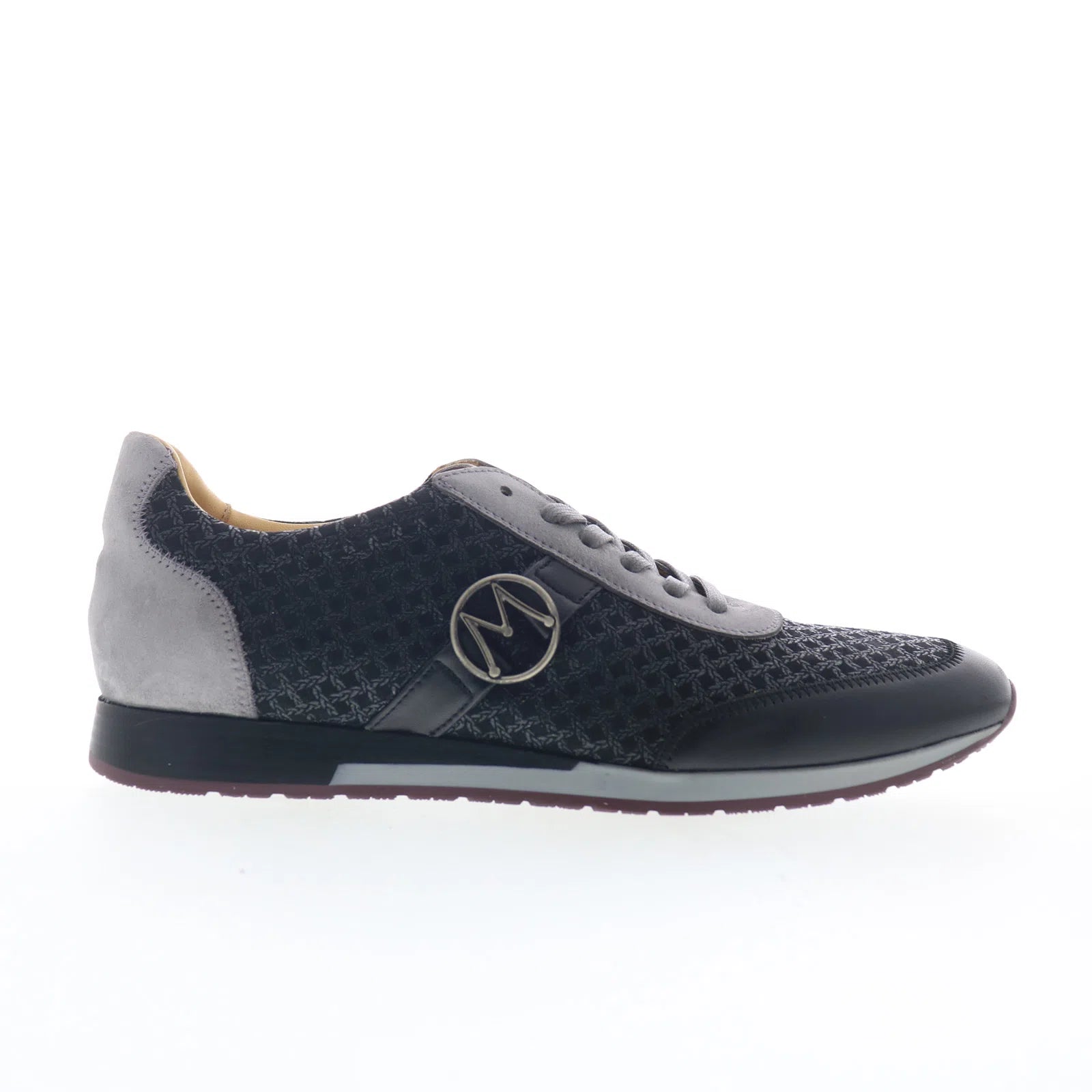 10025_black_multi_01 Mezlan 10025 Mens Black Leather Lace Up Lifestyle Sneakers Shoes - Image 1