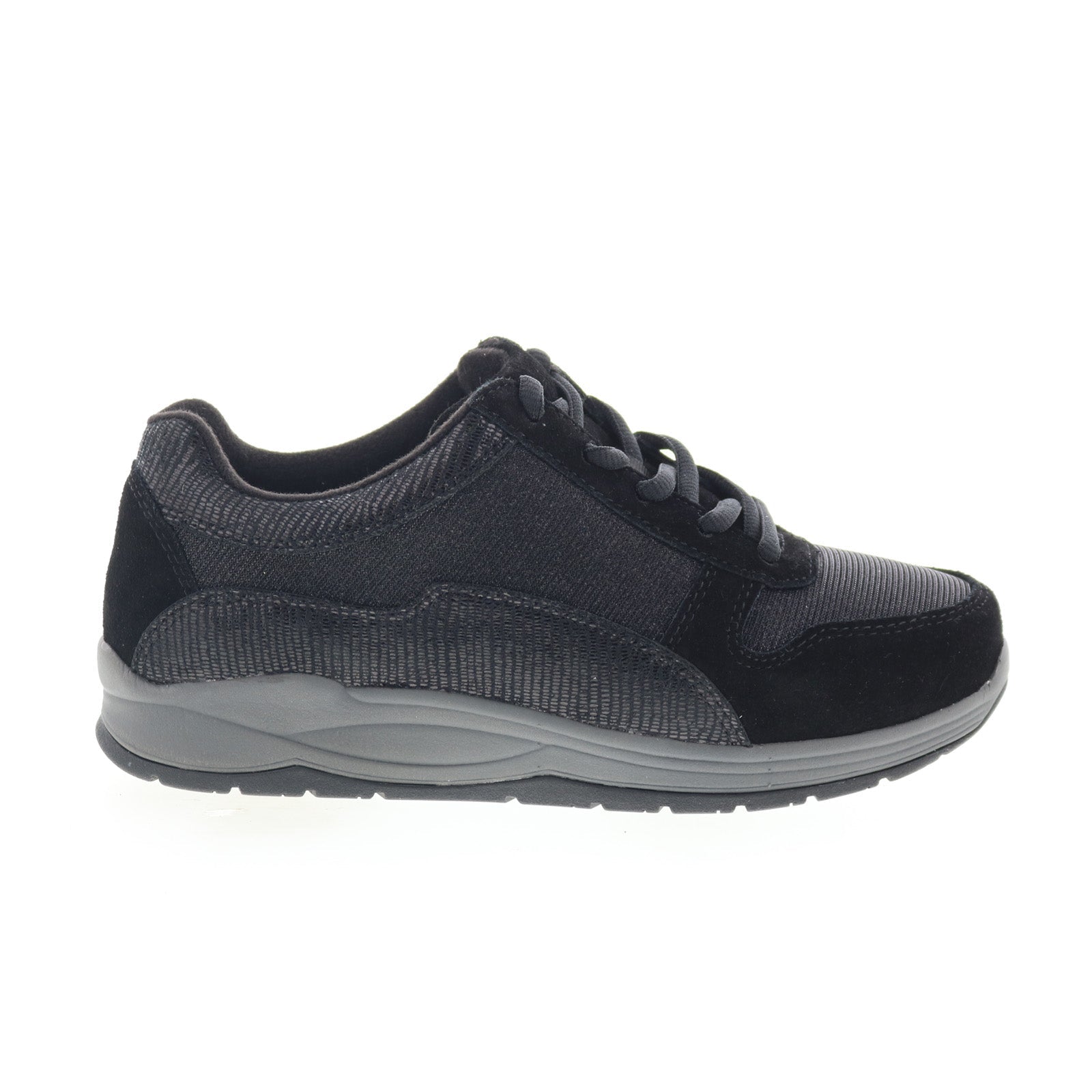 10555-19_tuscany_black_multi-img4_01_ff00916c-7f6b-46c4-8f86-d46fc875fd8a Drew Tuscany 10555-19 Mens Black Extra Wide Suede Lifestyle Sneakers Shoes - Image 1