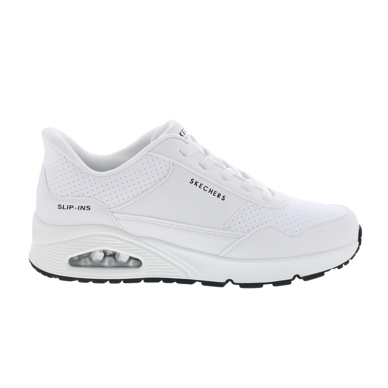 183023-wht_uno_banksia_luxe_white_reshoot_01 Skechers Slip-ins UNO - Banksia Luxe Mens White Lifestyle Sneakers Shoes - Image 1