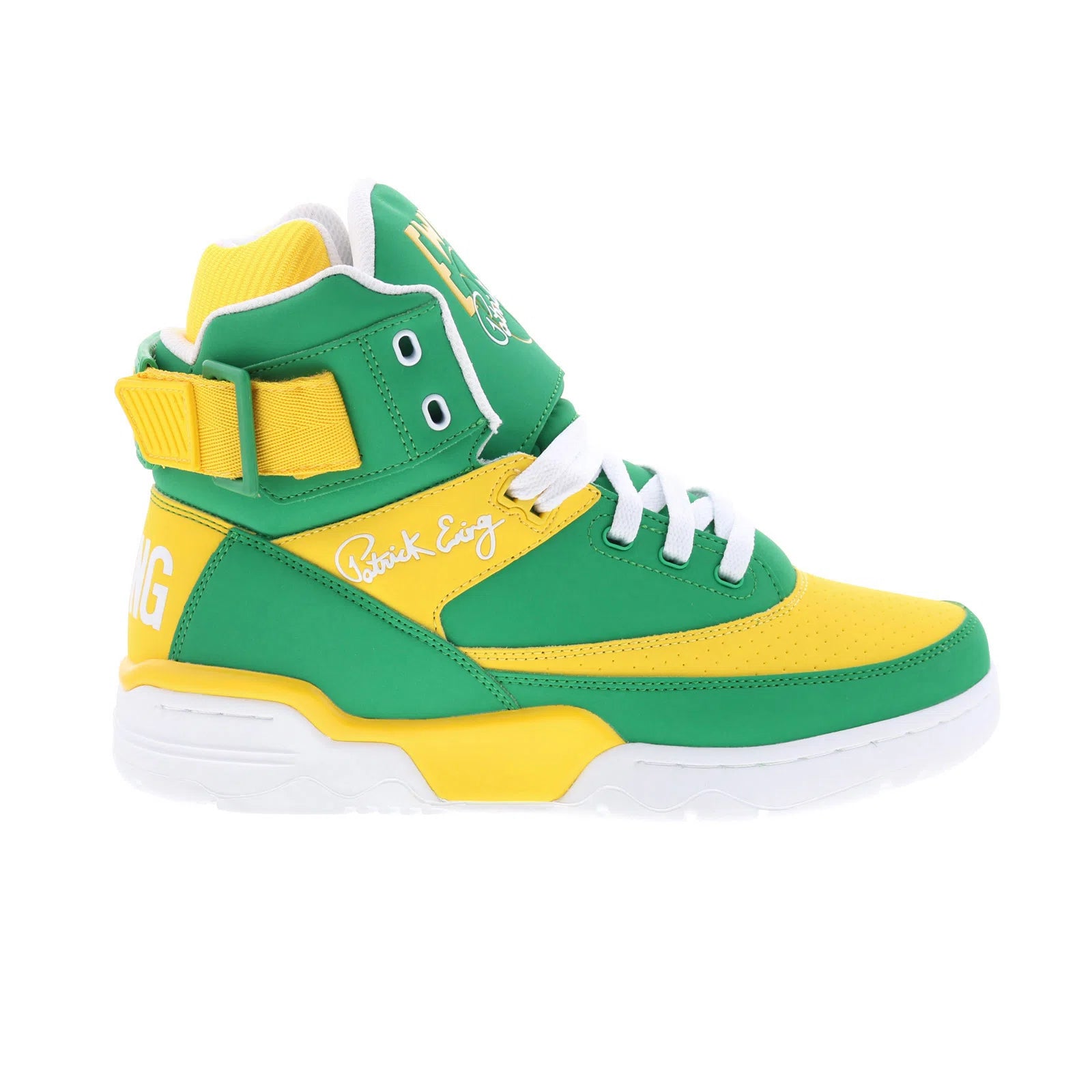 1bm02379-323_ewing_33_hi_green_white_lemon_reshoot_01 Ewing Athletics 33 HI Seattle Mens Green Lifestyle Sneakers Shoes - Image 1