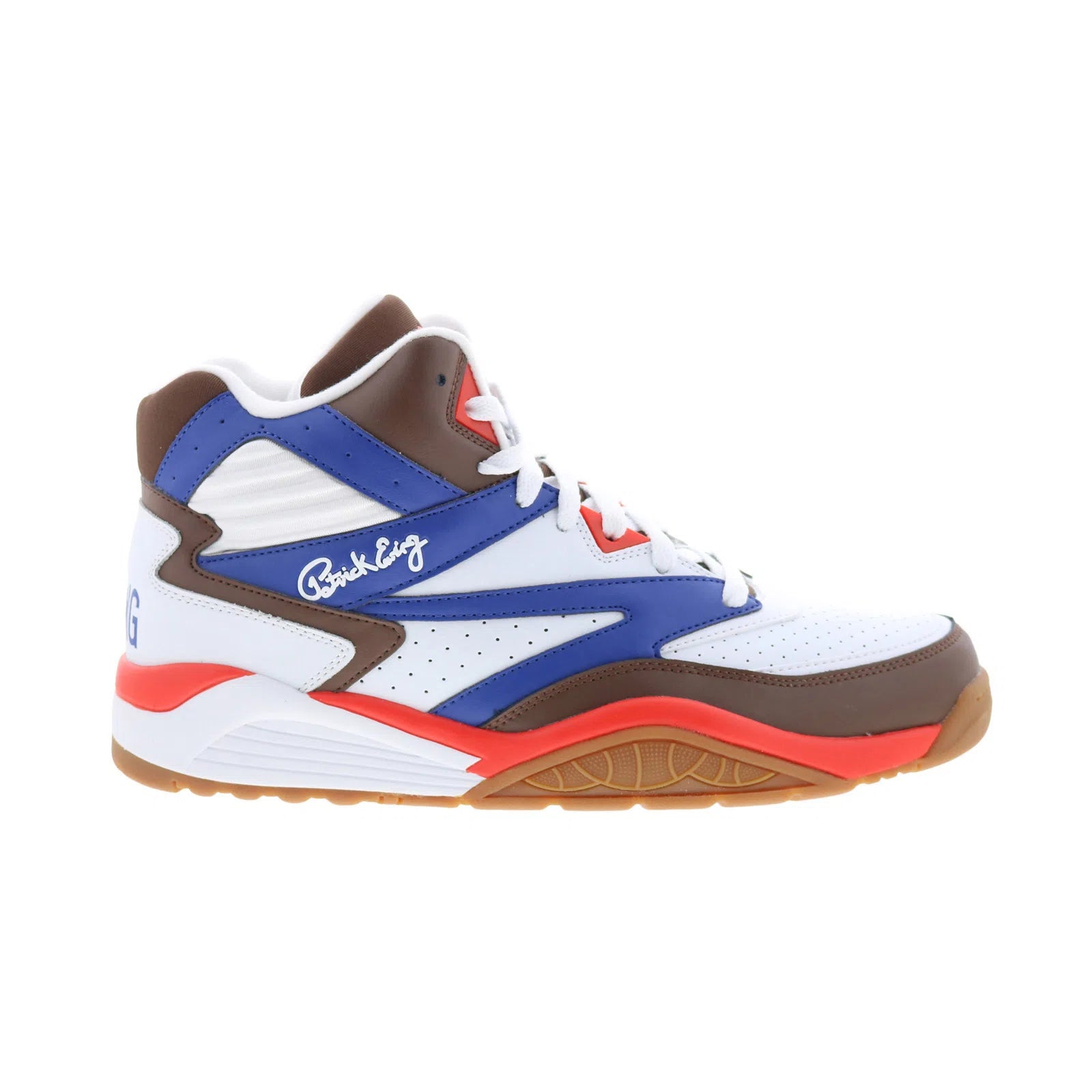 1bm02394-157_ewing_sport_lite_white_brown_royal_red_reshoot_01 Ewing Athletics Sport Lite Patrick Chewing Mens White Basketball Shoes - Image 1