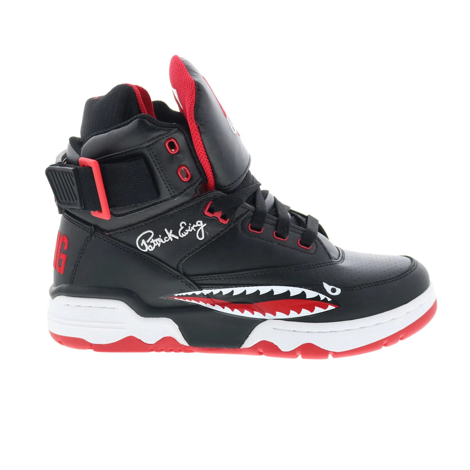 1bm02565-014_ewing_33_hi_black_white_red_reshoot_01_3c3db979-c201-43a3-a883-da359cbe2990 Ewing Athletics 33 HI 1BM02565-014 Mens Black Lifestyle Sneakers Shoes - Image 1