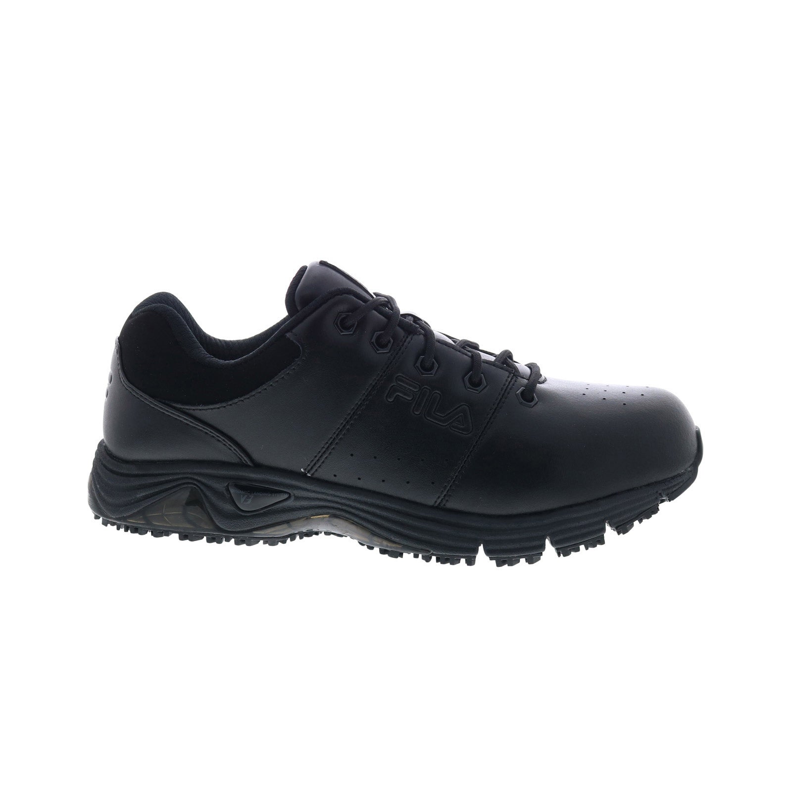 1sh40239-001_blk_blk_blk-img4_reshoot_01 Fila Memory Breach Slip Resistant Steel Toe Low Mens Black Athletic Shoes - Image 1
