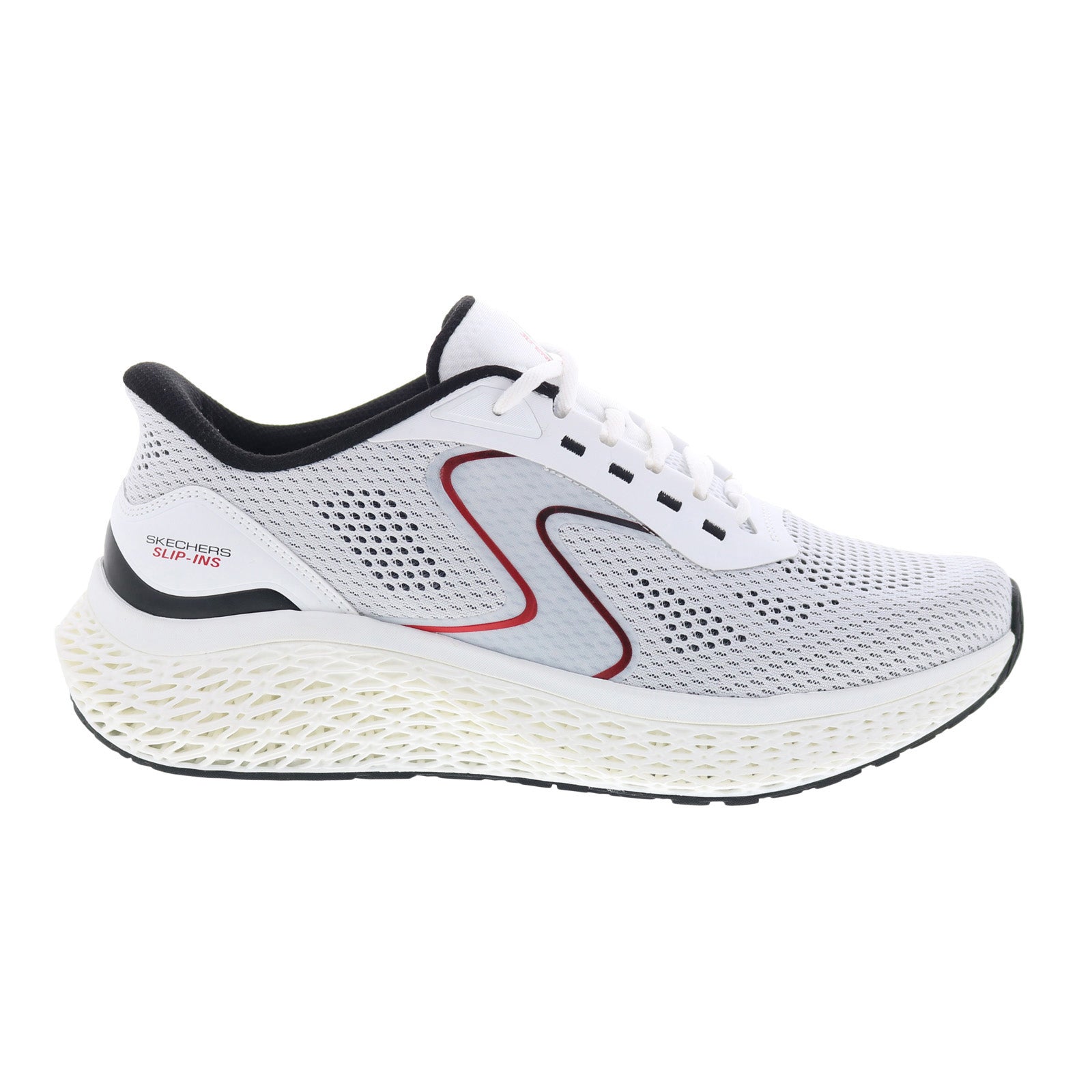 232810-wbkr_3d_energy_white_black_red_reshoot_01 Skechers Slip-ins 3D Energy 232810-WBKR Mens White Lifestyle Sneakers Shoes - Image 1