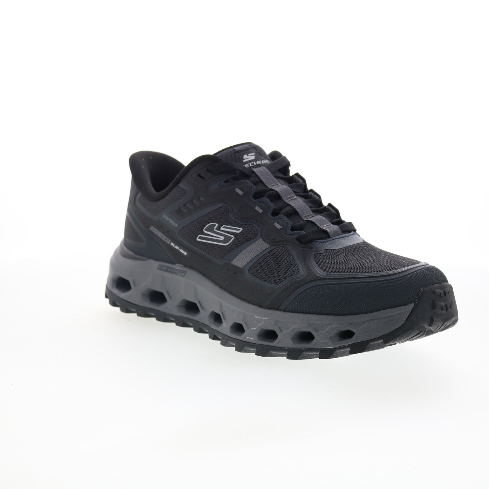 Skechers Slip-ins Glide-Step AT Rock Fence Creek Mens Black Athletic Shoes - Image 2