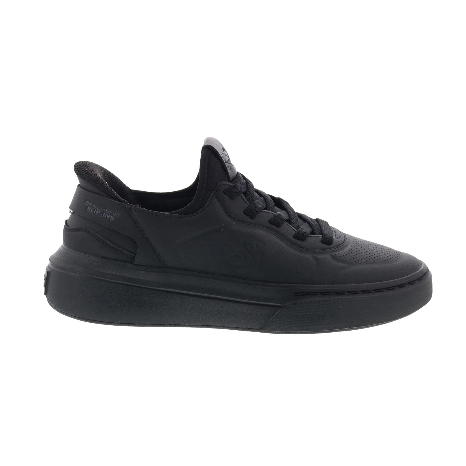 251100-bbk_snoop_one_next_episode_black_reshoot_01_b91a56e8-4f6c-429e-85e4-58053e01241f Skechers Slip-ins Snoop Dogg One Next Episode Mens Black Sneakers Shoes - Image 1