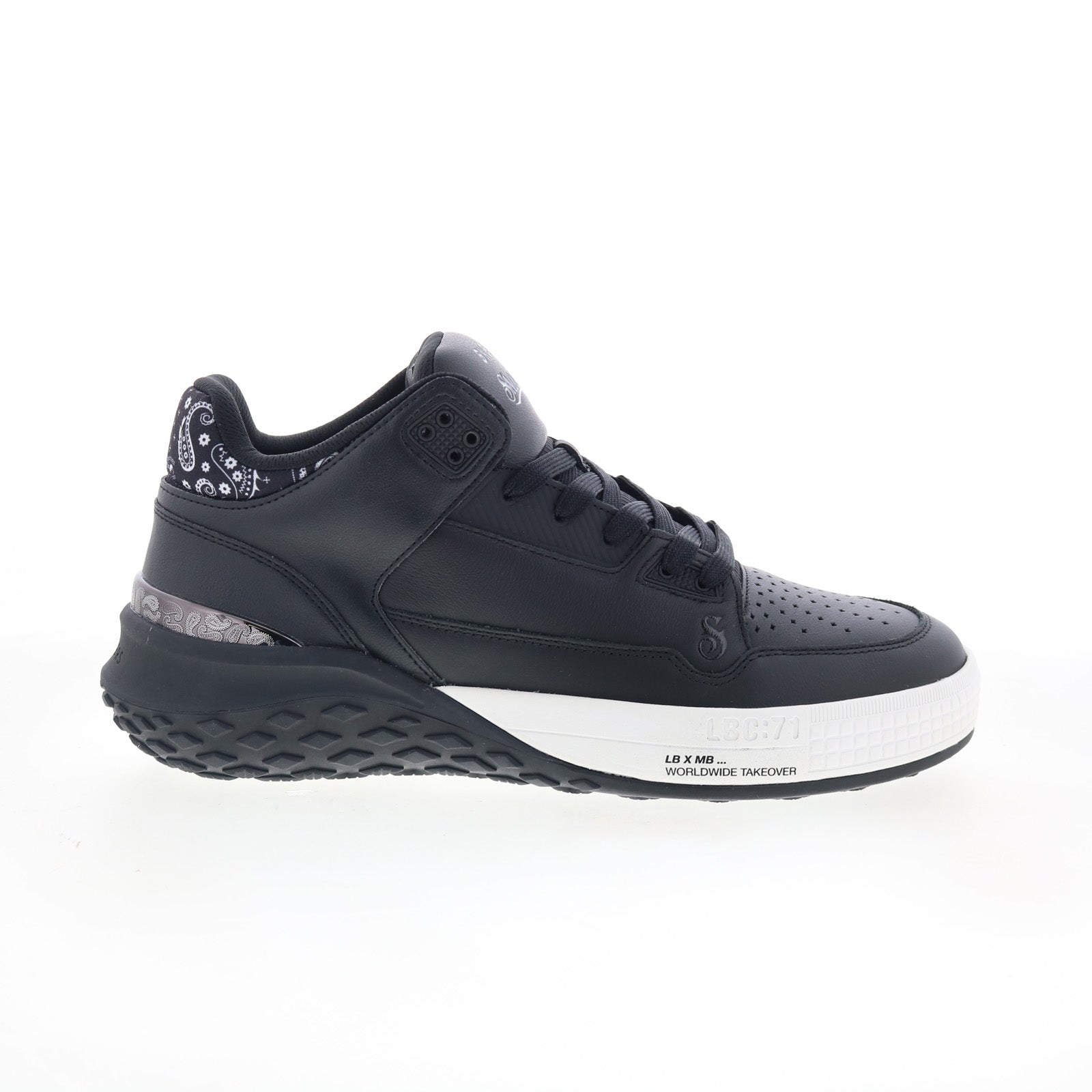 251180-blk_sizzle-buckets_og_black_01 Skechers Snoop Dogg Sizzle Buckets OG Mens Black Lifestyle Sneakers Shoes - Image 1
