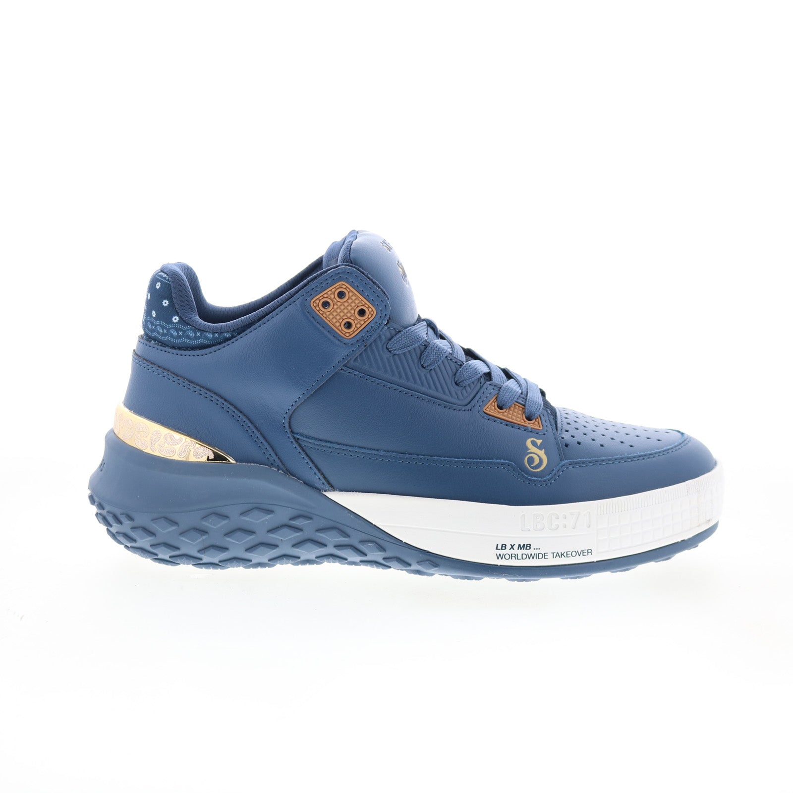 251180-nvy_sizzle_buckets_og_navy_01_7f648b3c-0eb9-4bdb-9468-68dae973f14c Skechers Snoop Dogg Sizzle Buckets OG Mens Blue Lifestyle Sneakers Shoes - Image 1