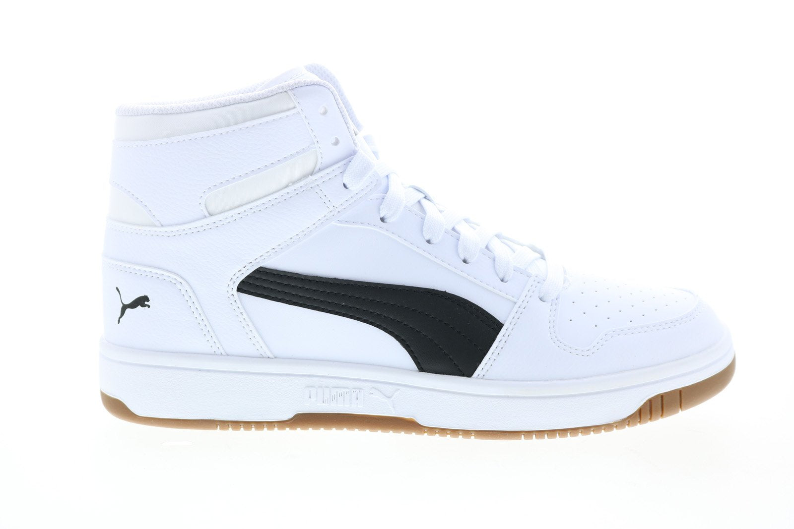 36957324_rebound_layup_puma_white_puma_black_gum_01 Puma Rebound Layup SL 36957324 Mens White Lifestyle Sneakers Shoes - Image 1
