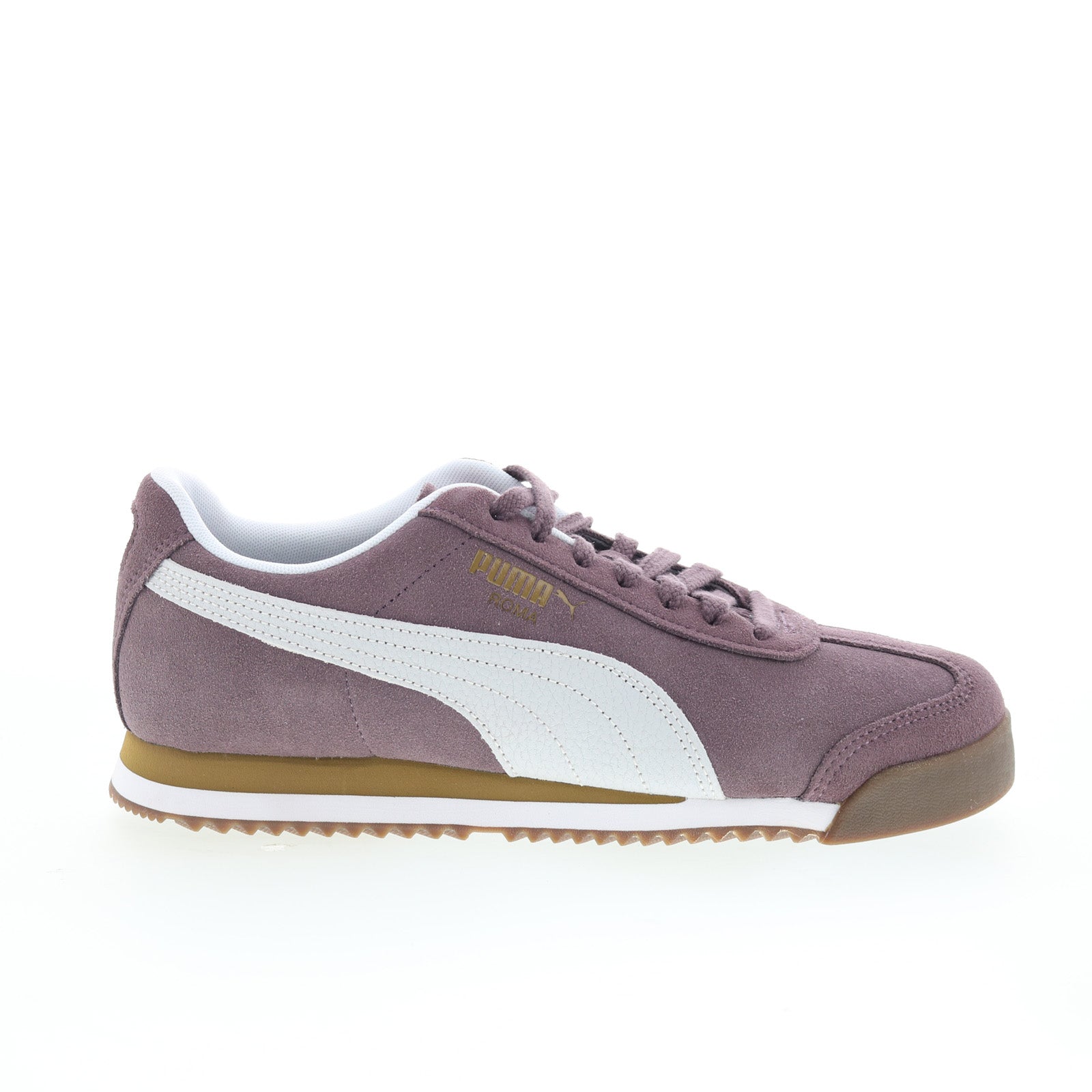 39863511_roma_suede_raisin_puma_white_01_7cd50864-33dc-4b09-b3d5-88357bc406f1 Puma Roma Suede 39863511 Mens Purple Suede Lifestyle Sneakers Shoes - Image 1