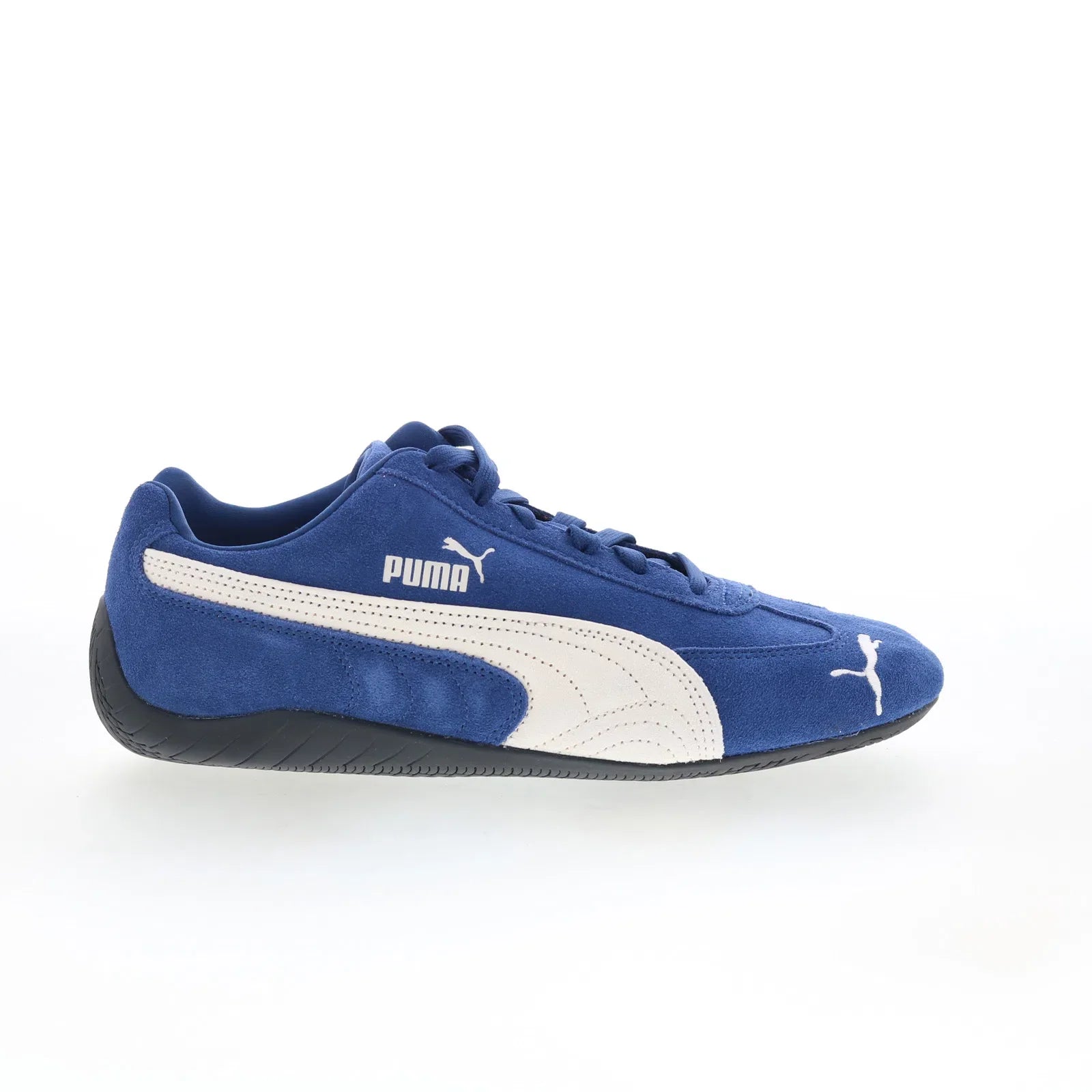 39884687_speedcat_og_blue_jewel_puma_black_01_93c636dd-d539-4b39-b1a9-ef34457beeb0 Puma Speedcat OG 39884687 Mens Blue Suede Lace Up Lifestyle Sneakers Shoes - Image 1