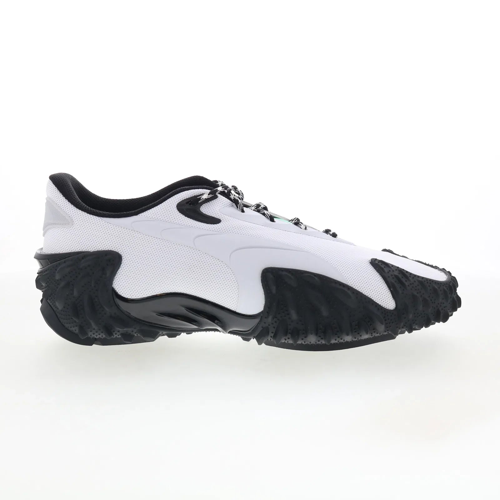 40619803_mostro_x_dots_puma_white_puma_black_01_71132899-db8f-46ca-8545-e02152d8642a Puma Mostro X Dots 40619803 Mens White Mesh Lifestyle Sneakers Shoes - Image 1