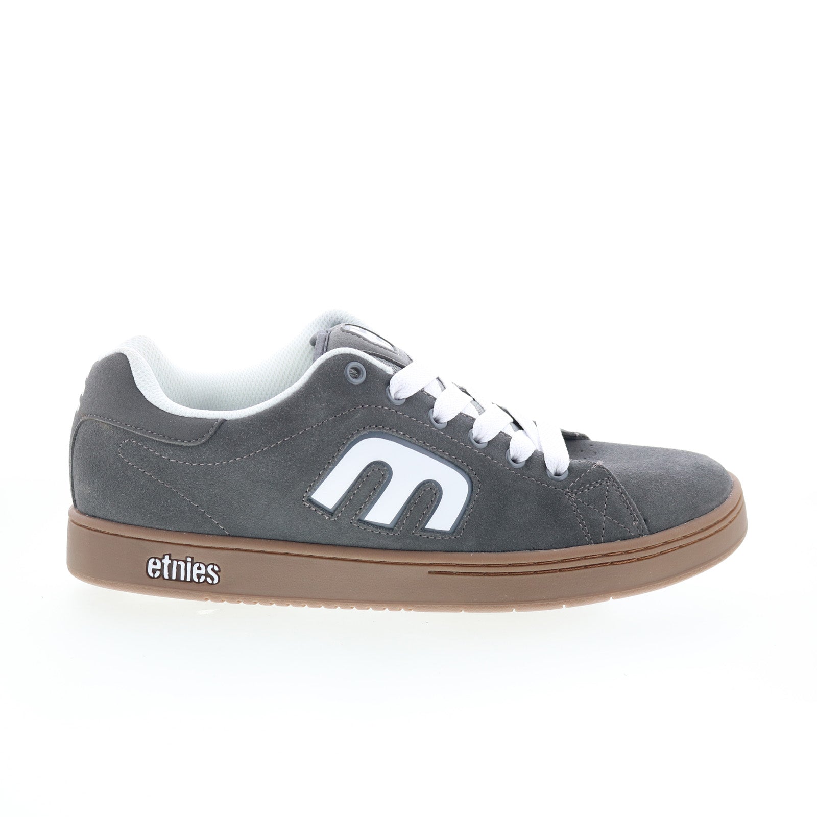 4101000014380_callicut_grey_white_gum_01_794fbf85-b4a0-4692-b89f-599263b61106 Etnies Callicut 4101000014380 Mens Gray Suede Skate Inspired Sneakers Shoes - Image 1